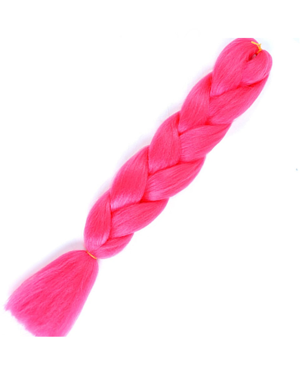 24" Neon Pink Braiding Hair Extensions