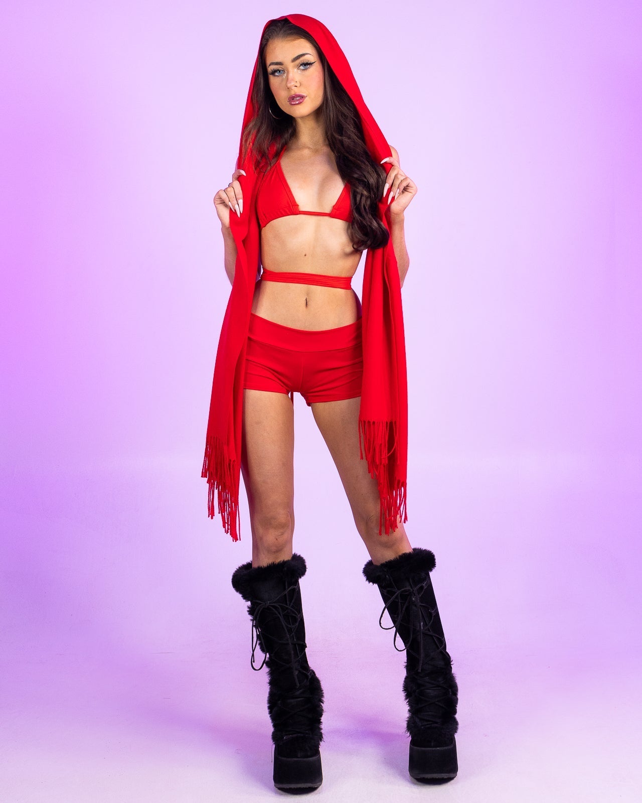 Red Rave Bikini Wrap Top