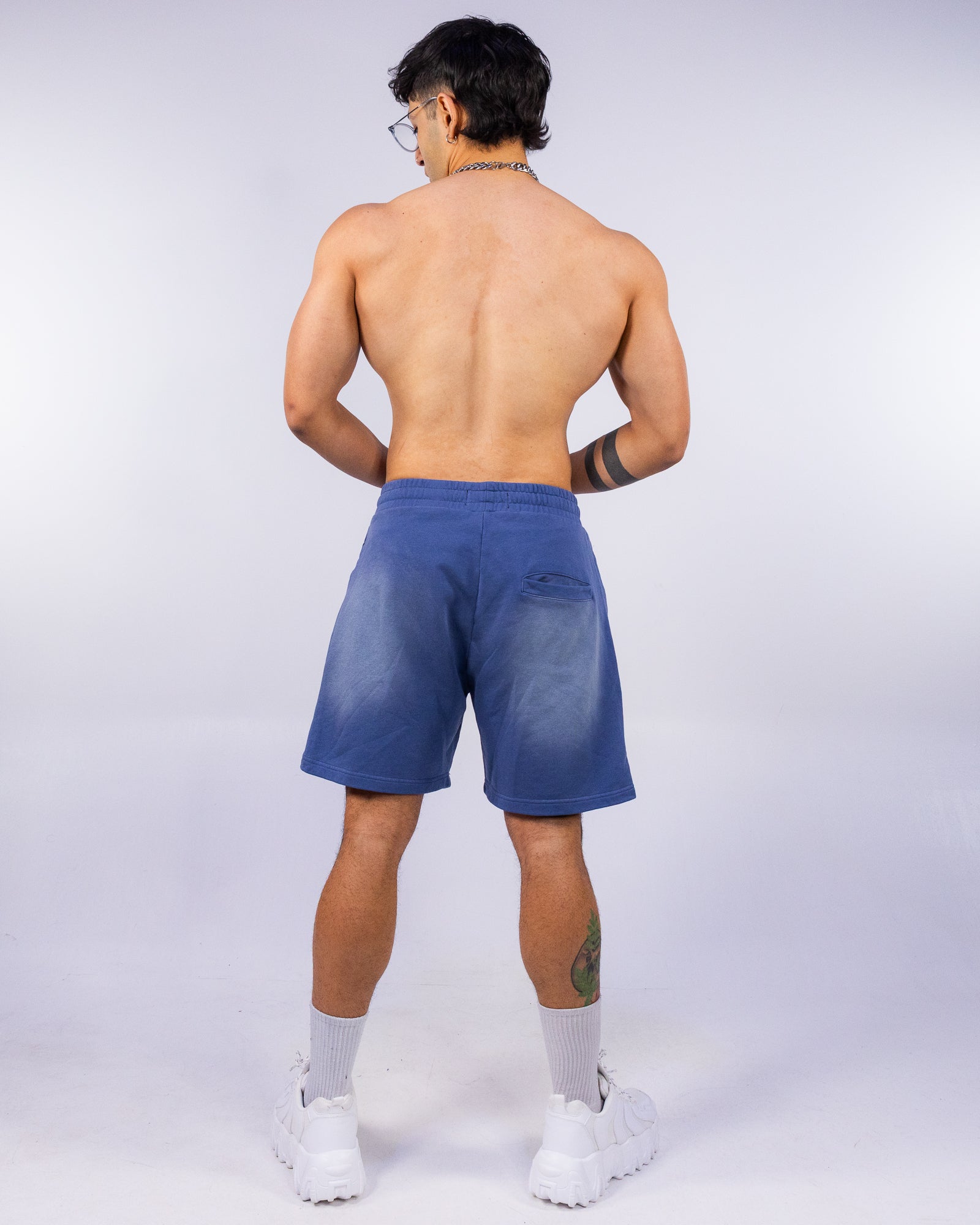 Earth First Men's Blue Graphic Shorts