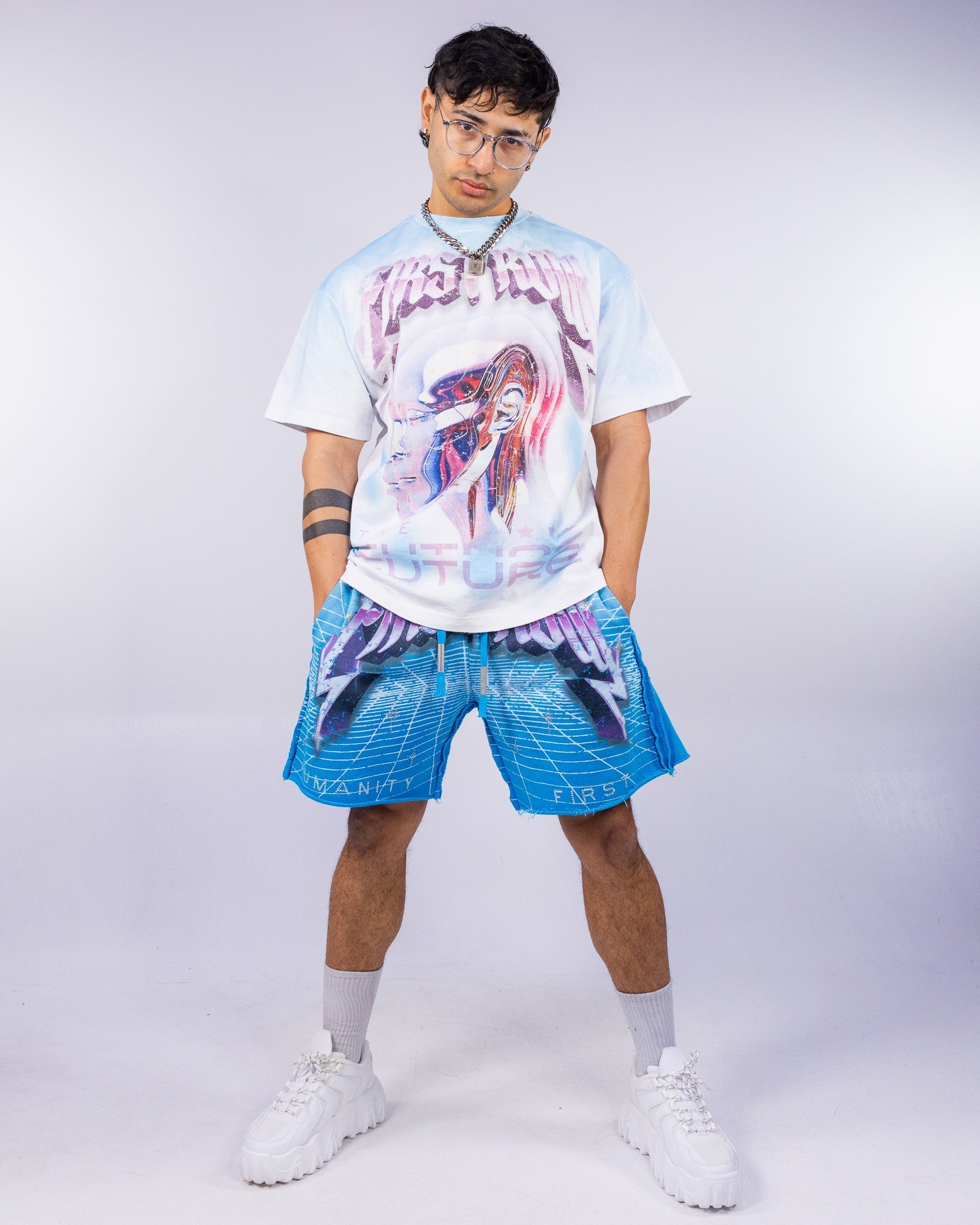 Future Humanity Men's Tie-Dye Washed Tee