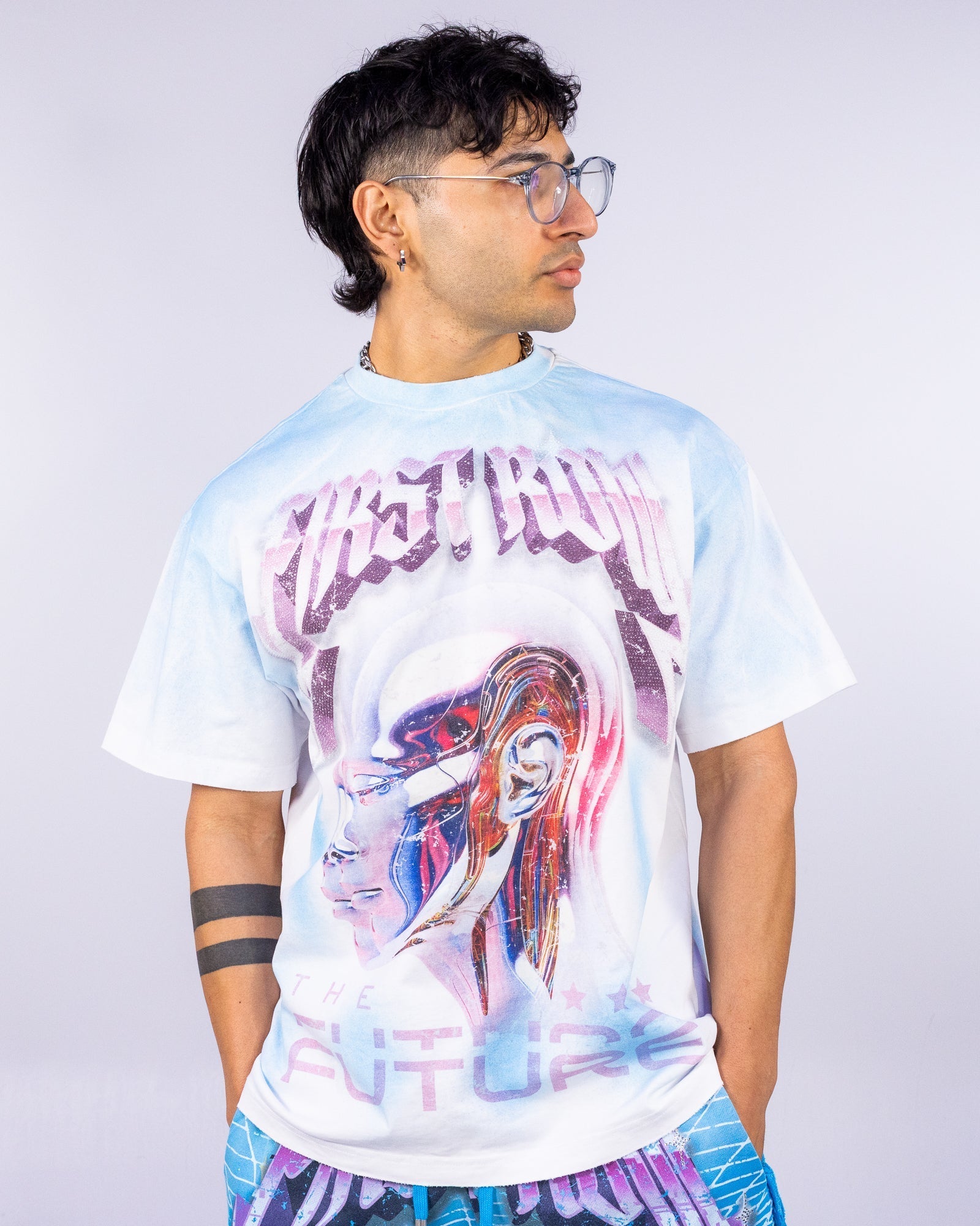 Future Humanity Men's Tie-Dye Washed Tee