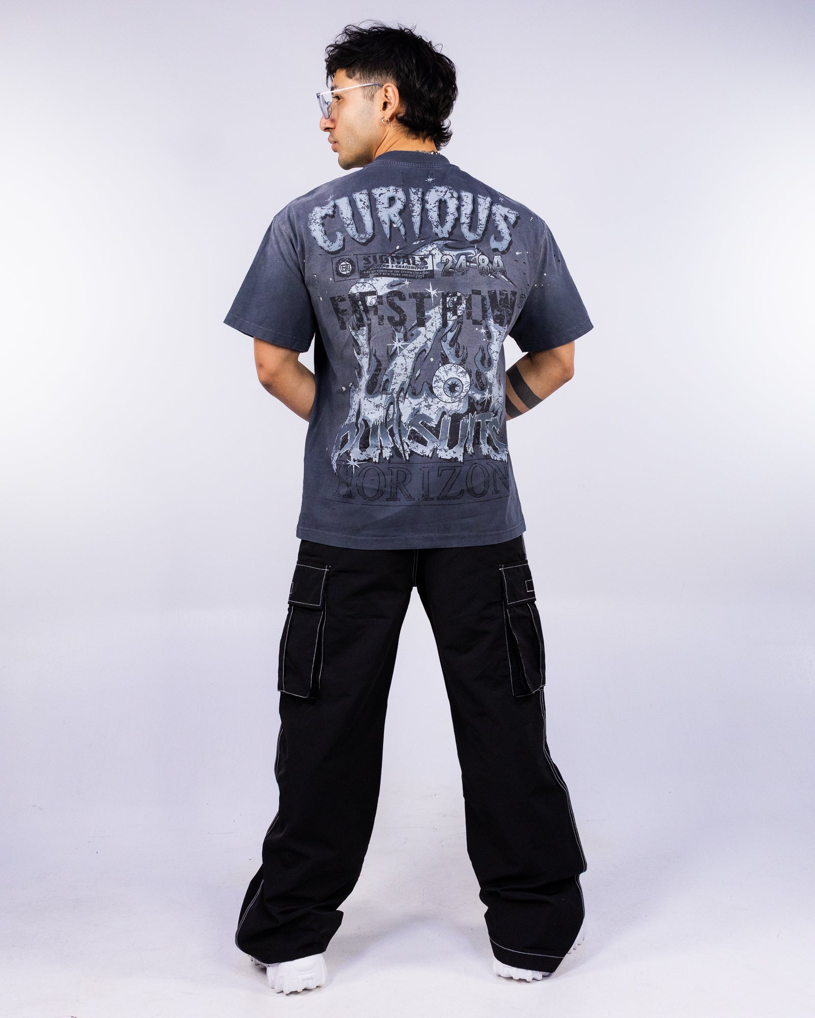 Bloodshot Stay Curious Men's Gray Washed Tee