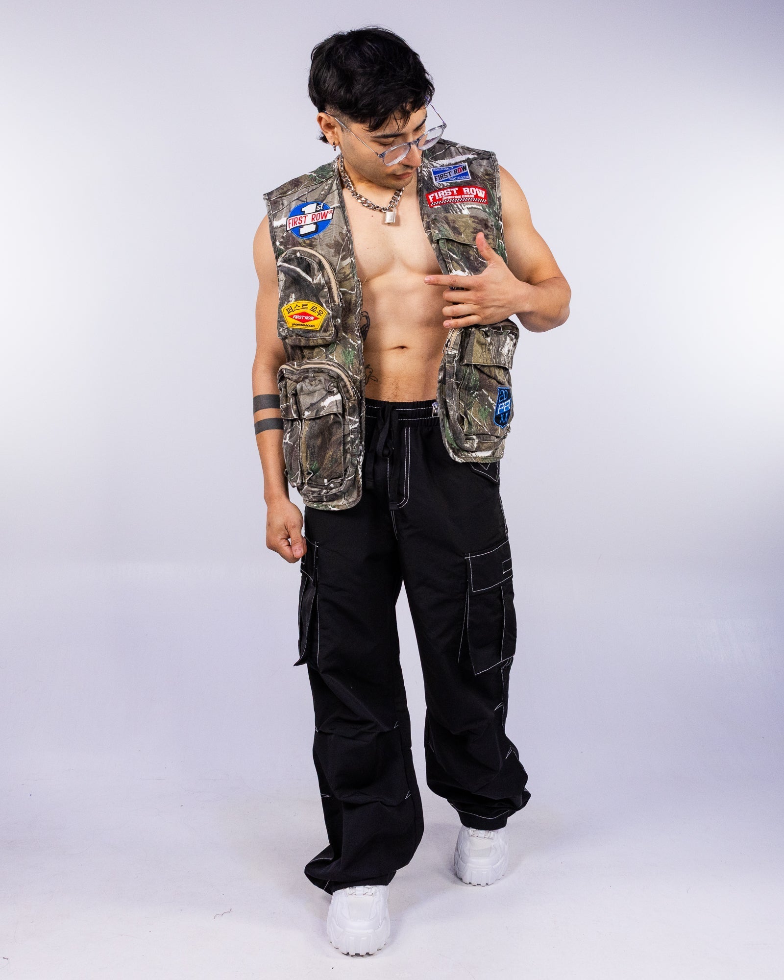 Patches Men's Camo Cargo Vest