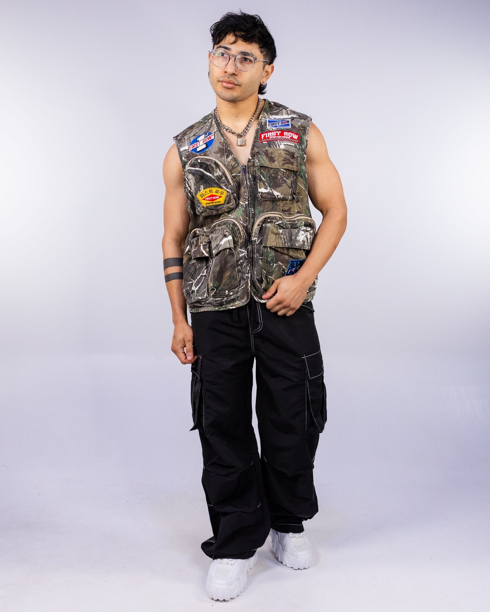 Patches Men's Camo Cargo Vest