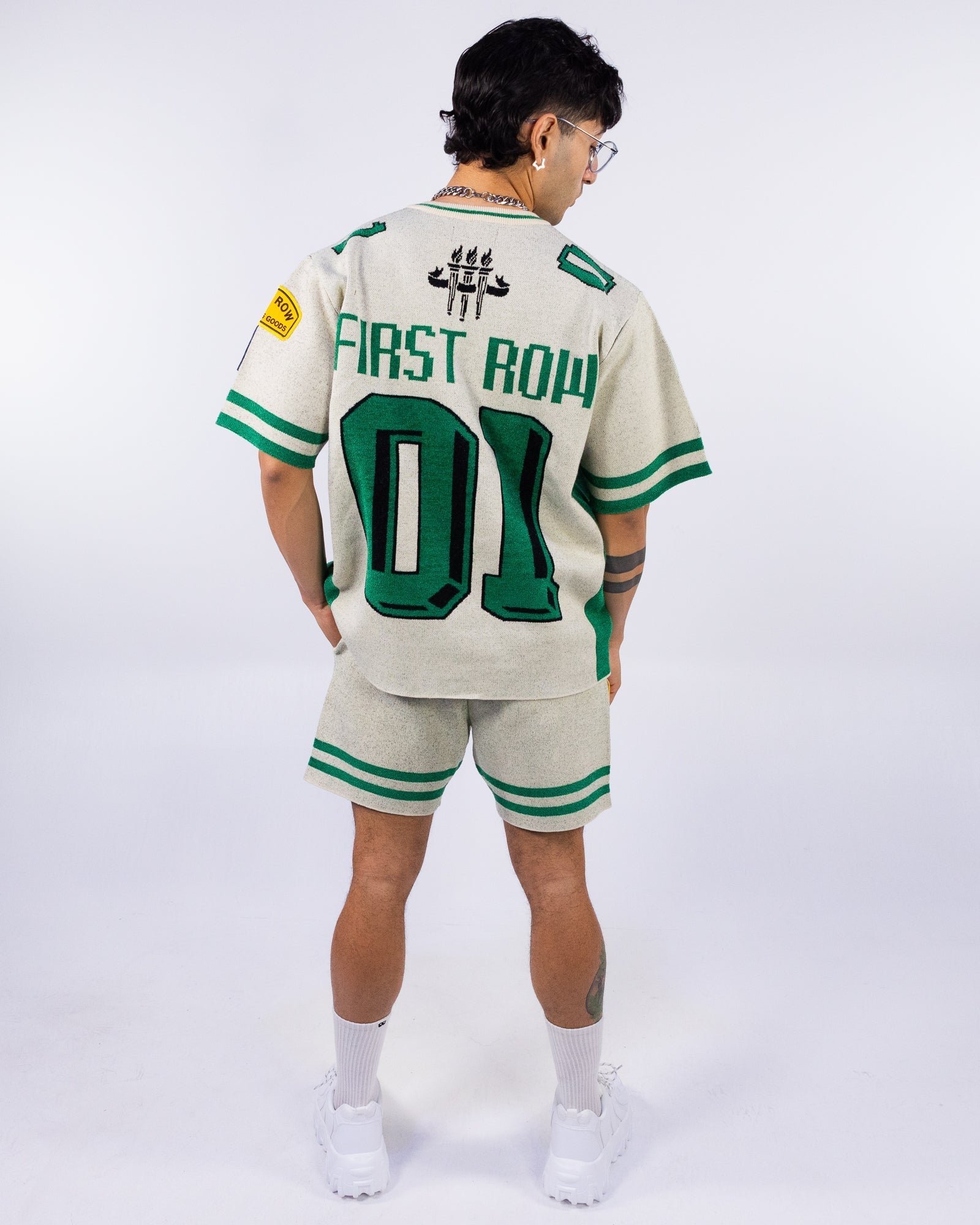 First Row Varsity Men's Green Knit Tee
