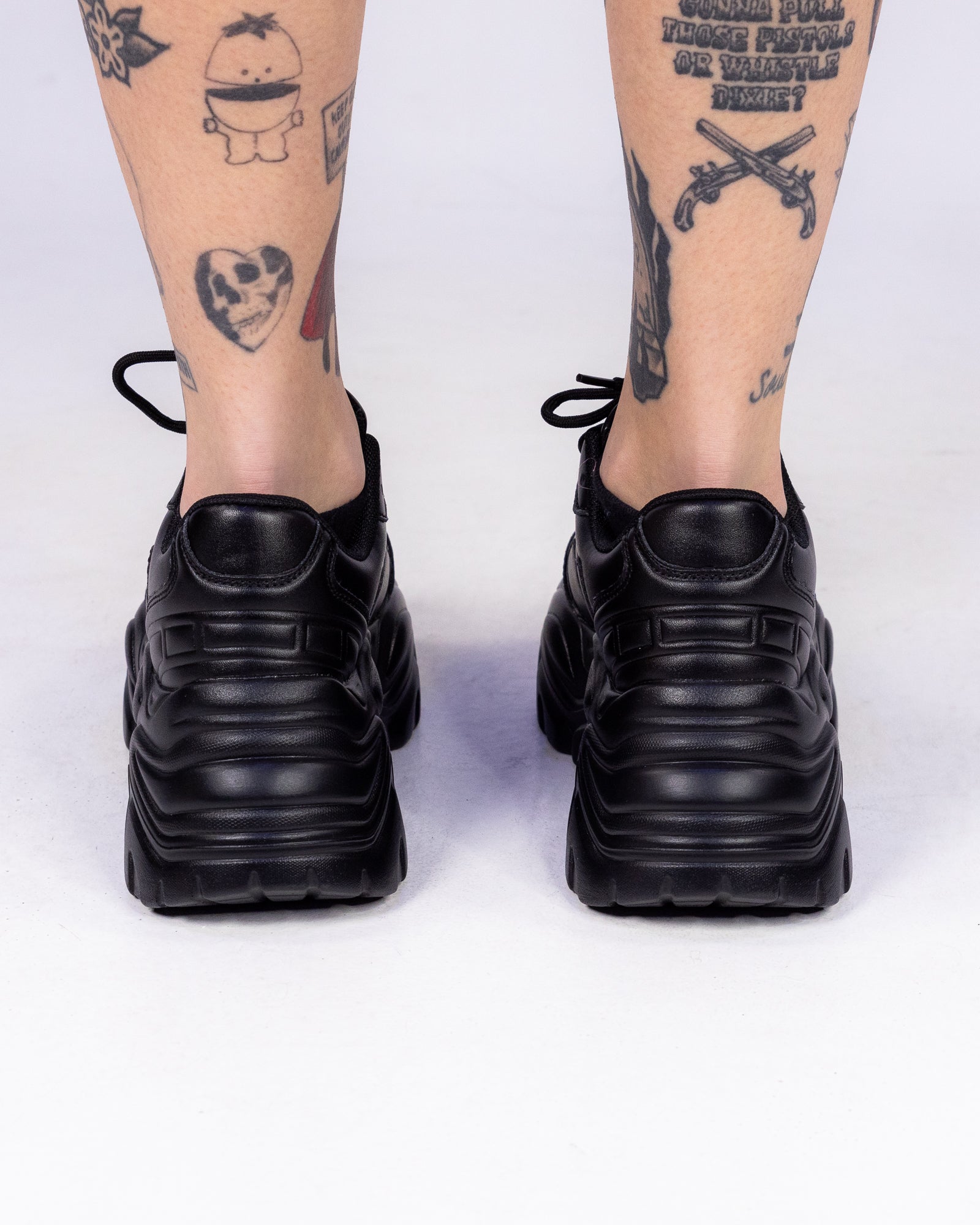Black Flexx Women's Platform Sneakers