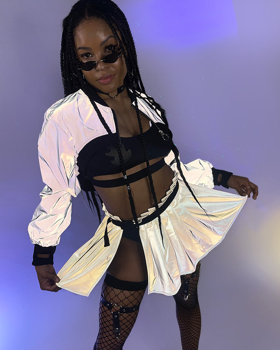 Extreme Crop Reflective Shrug