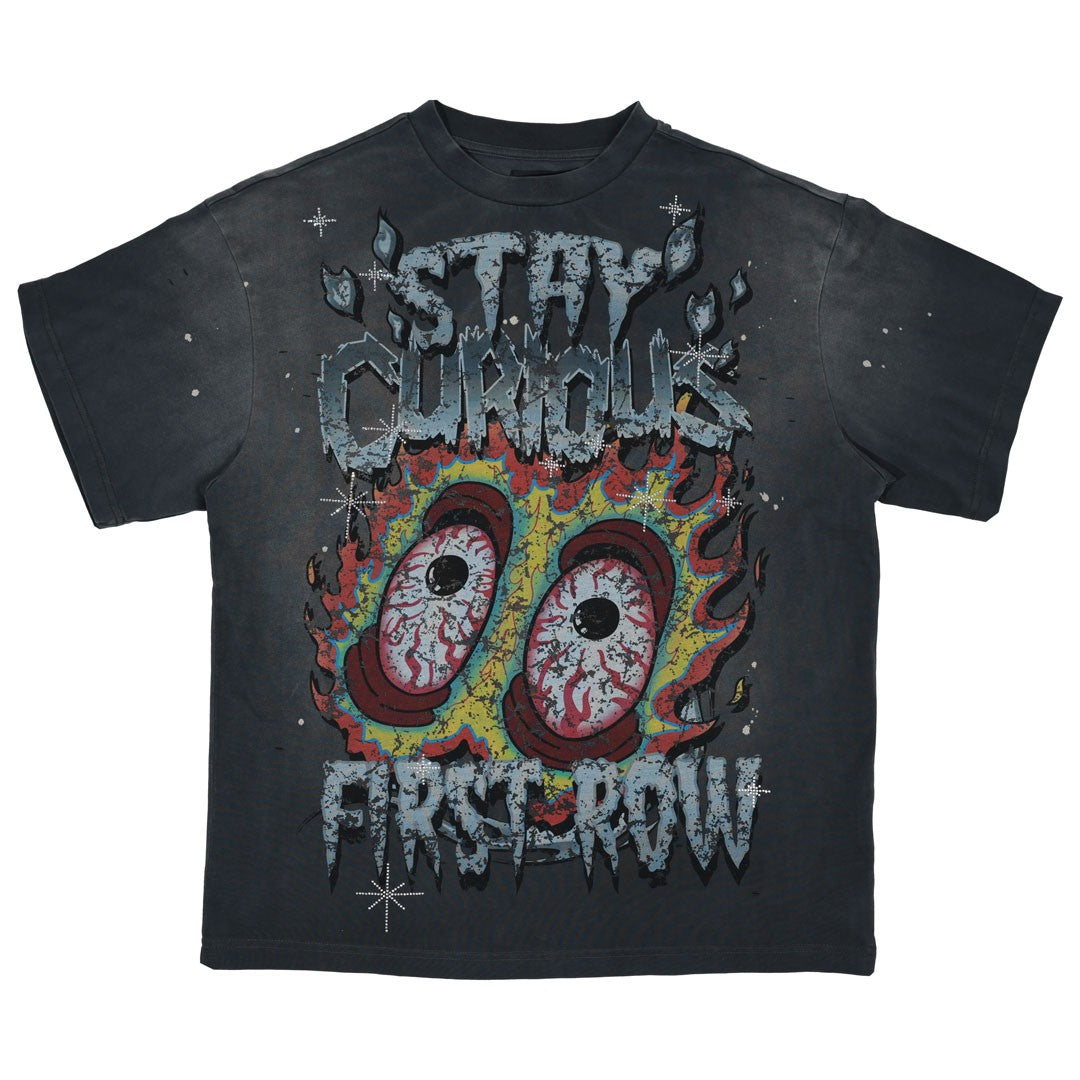 Bloodshot Stay Curious Men's Gray Washed Tee