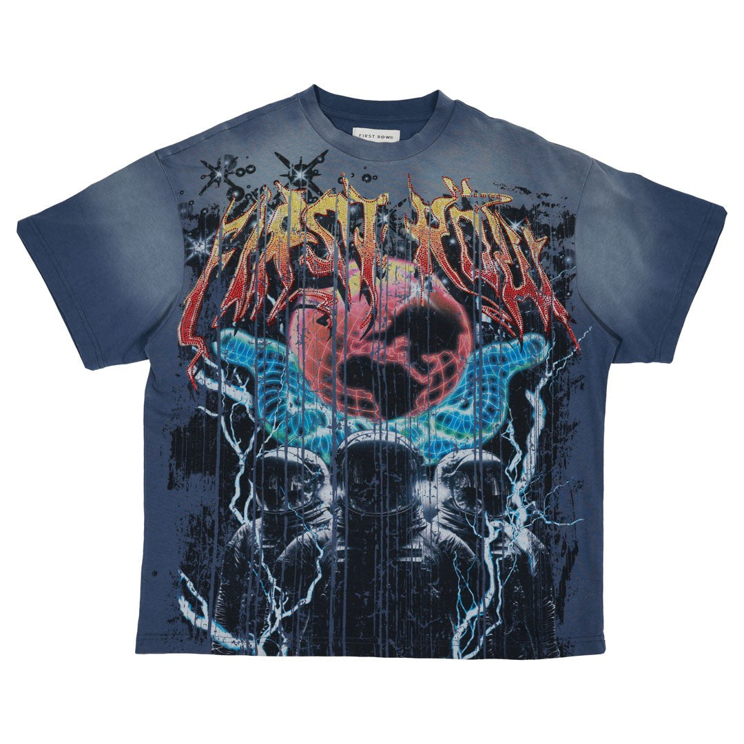 Earth First Men's Blue Washed Tee