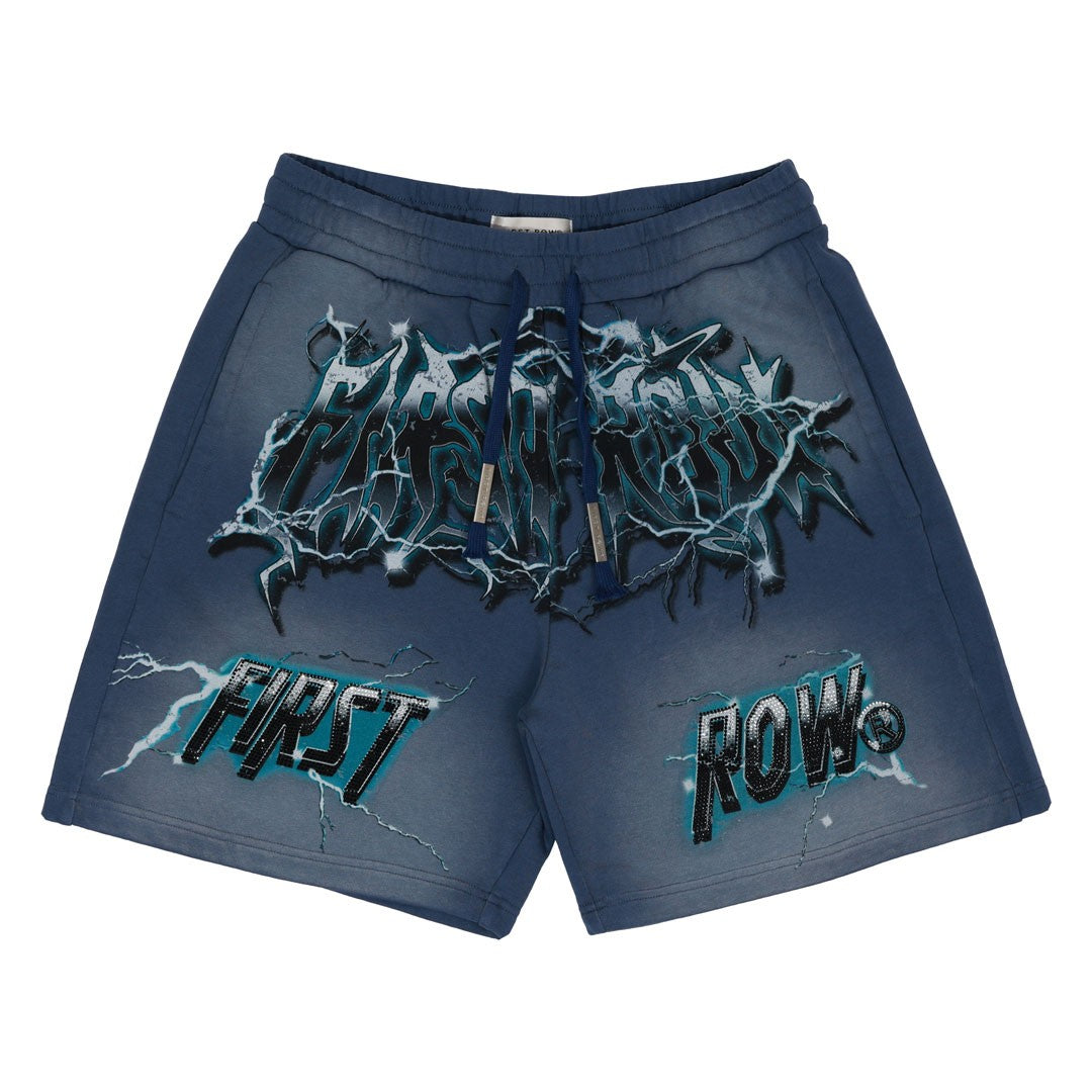 Earth First Men's Blue Graphic Shorts