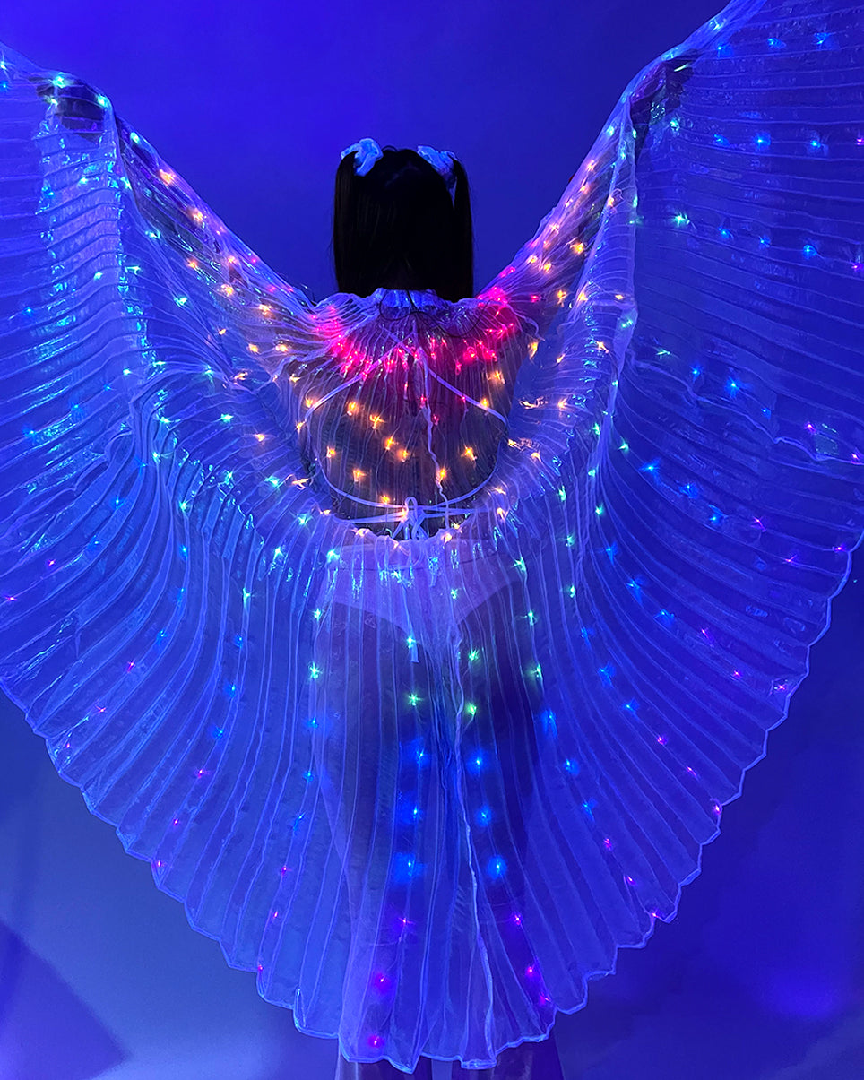 Rainbow LED Light-Up Winged Cape
