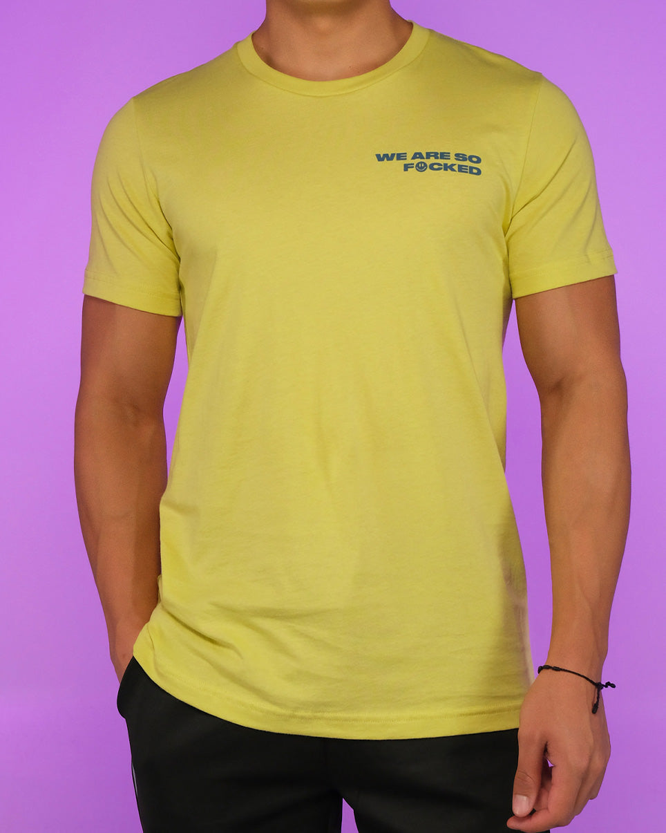 Space Yacht We Are So F*cked Yellow Tee