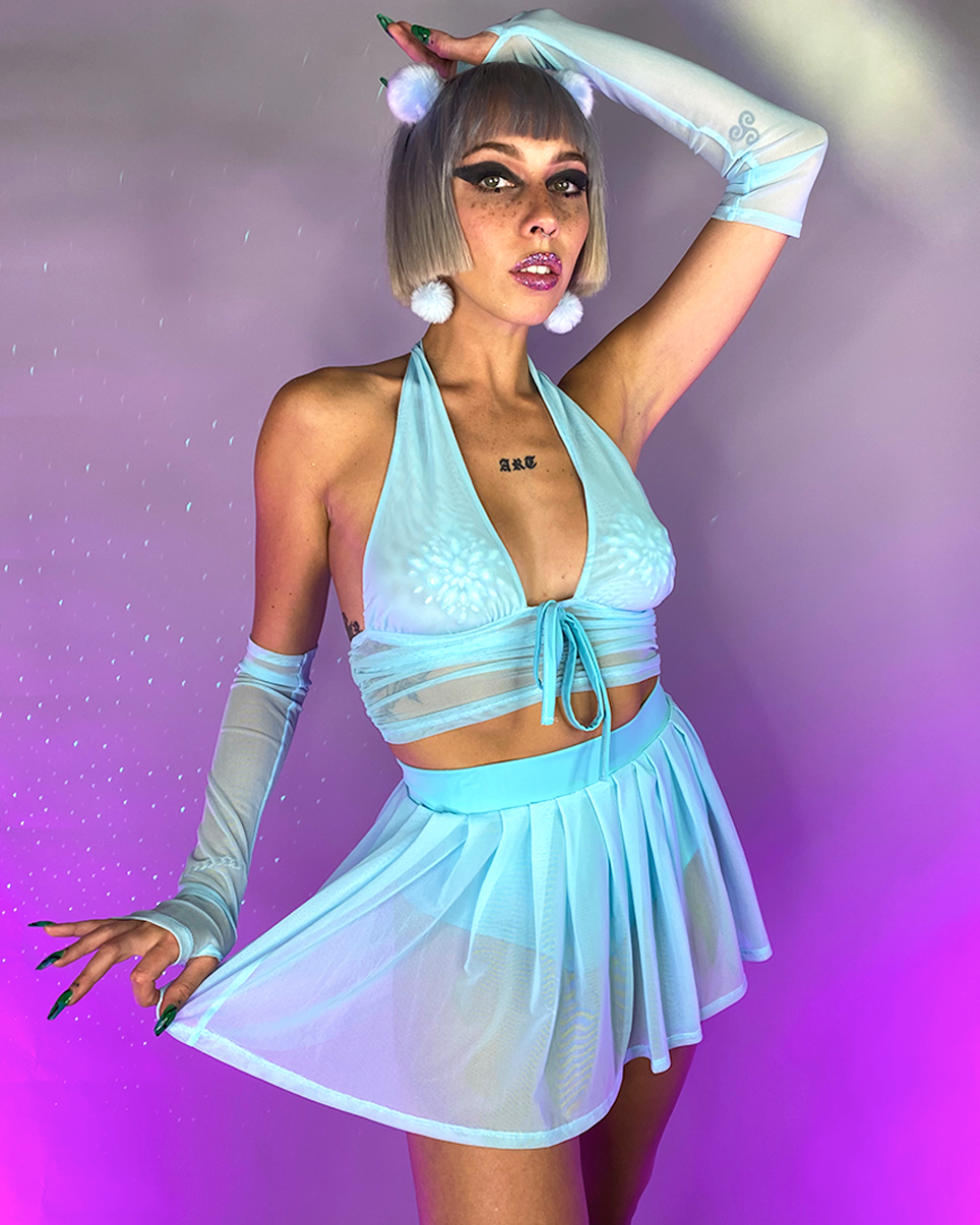 Y2K Doll Halter Crop Top