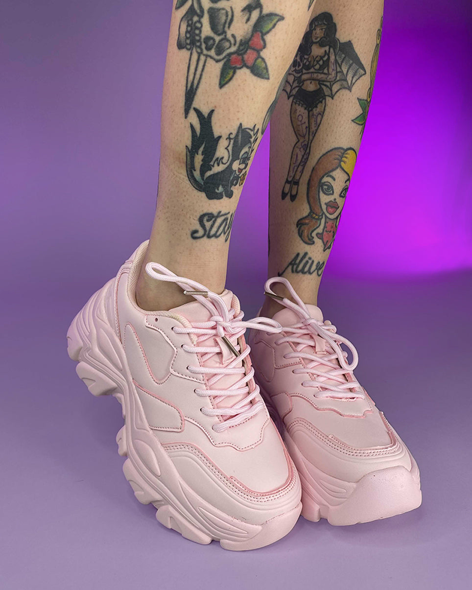Rosy Pink Flexx Platform Sneakers