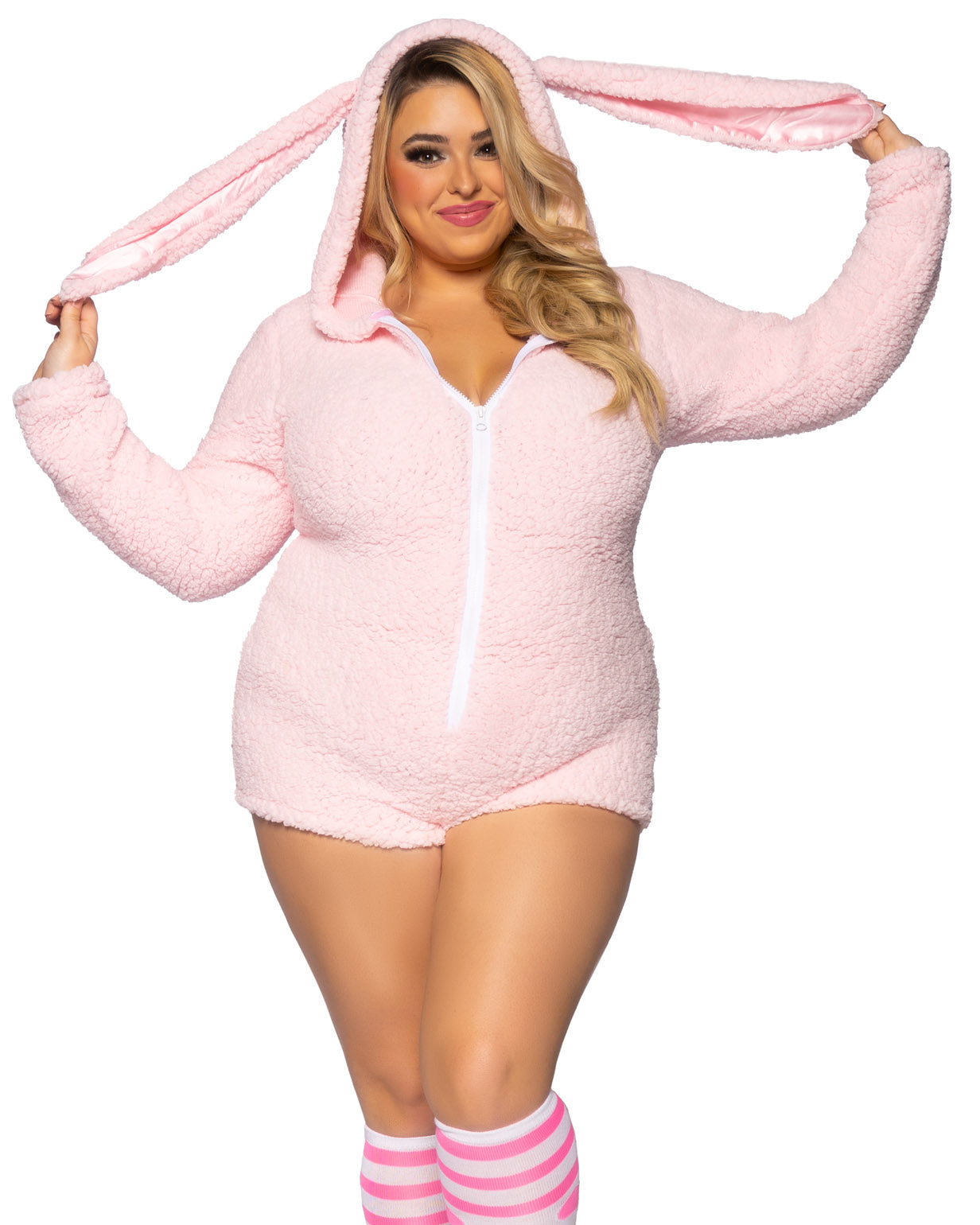 Pink Fuzzy Bunny Onesie