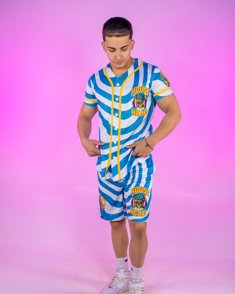 House Head All Day All Night Pineapple Skull Men's Shorts