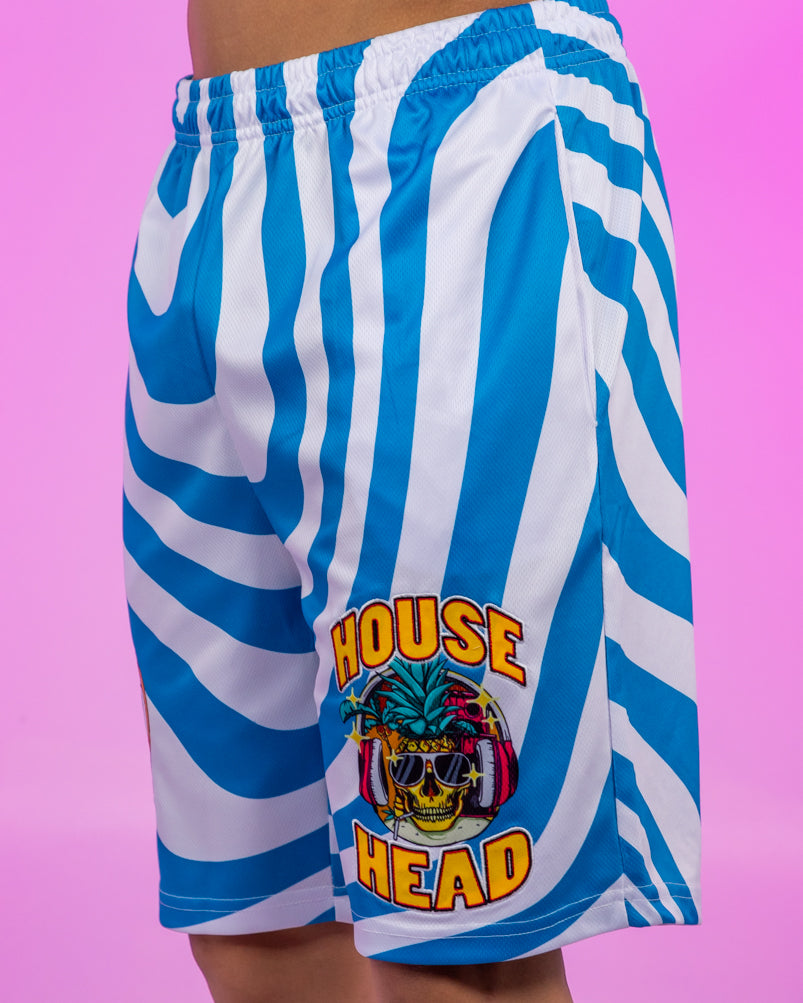 House Head All Day All Night Pineapple Skull Men's Shorts
