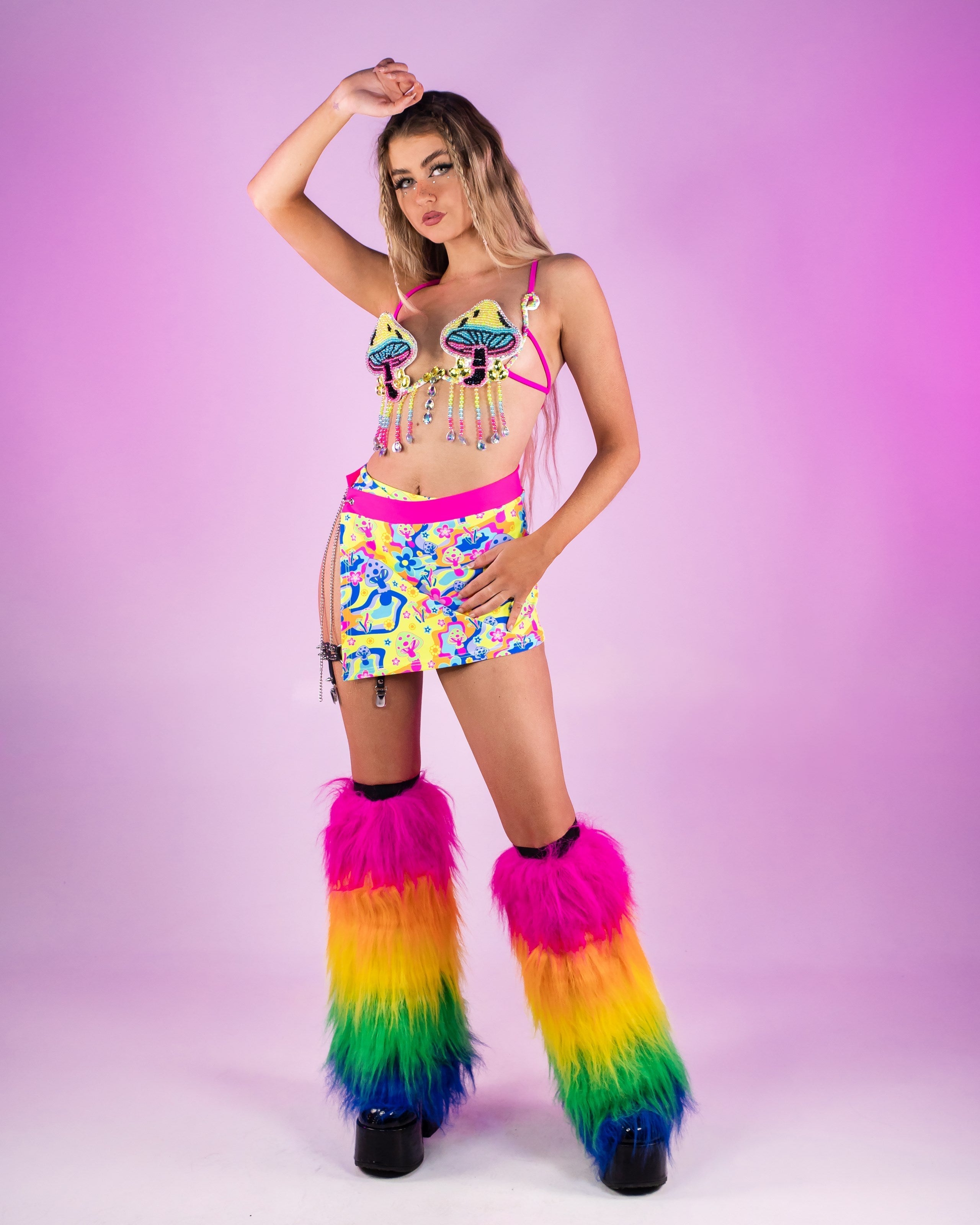 Neon Shroom Carnival Bra
