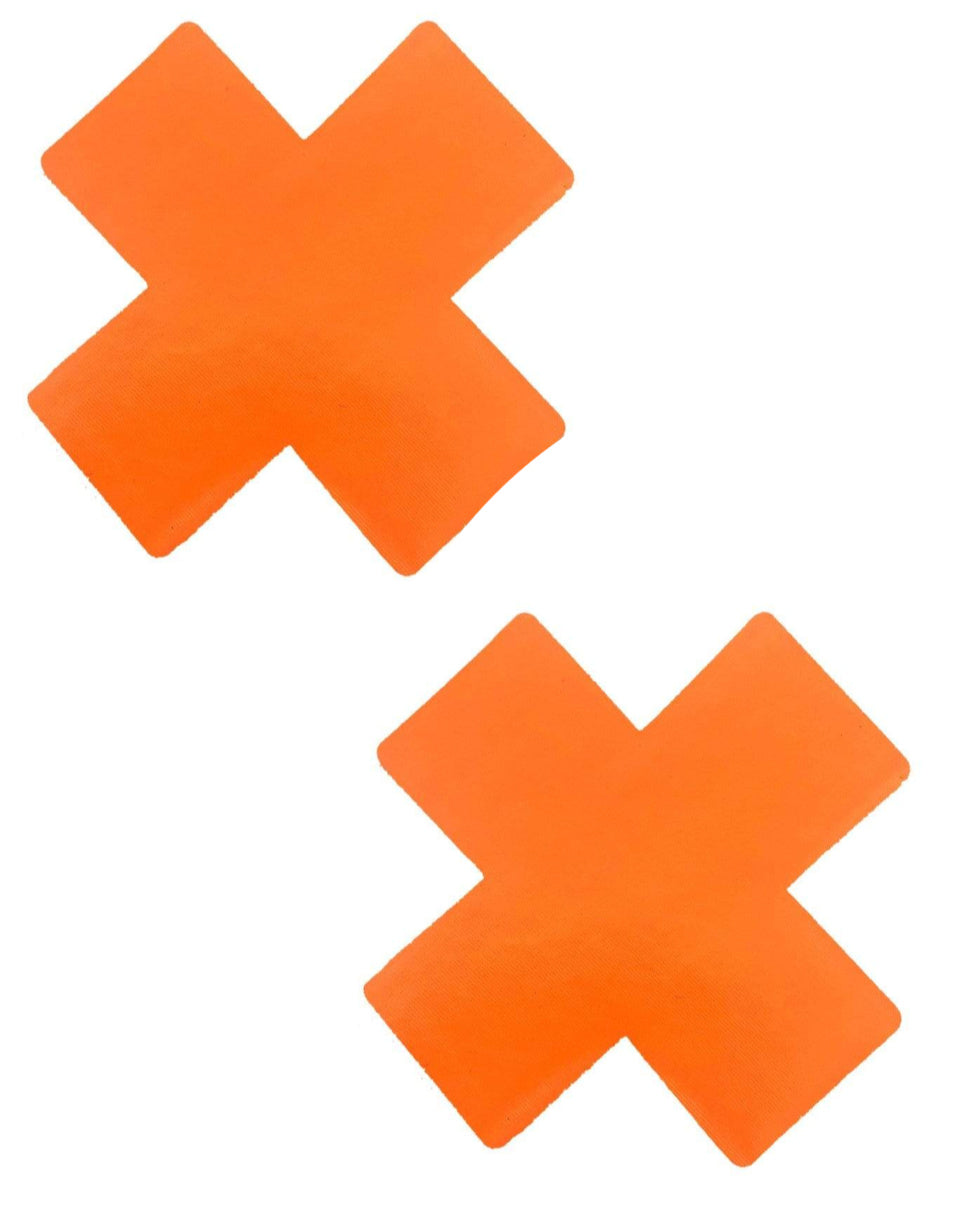 Neon Vinyl Orange X Factor Blacklight Reactive Pasties