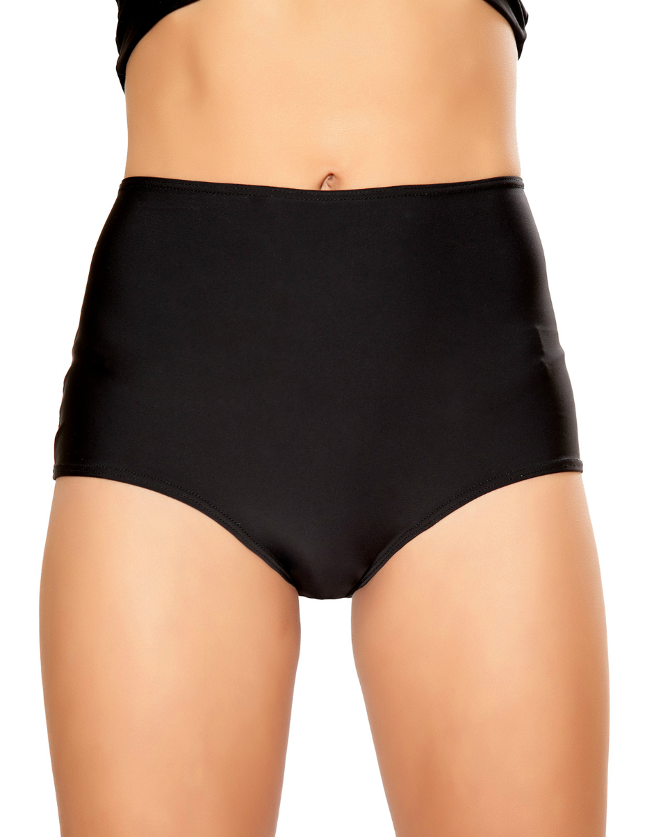 Black High-Waist Booty Shorts