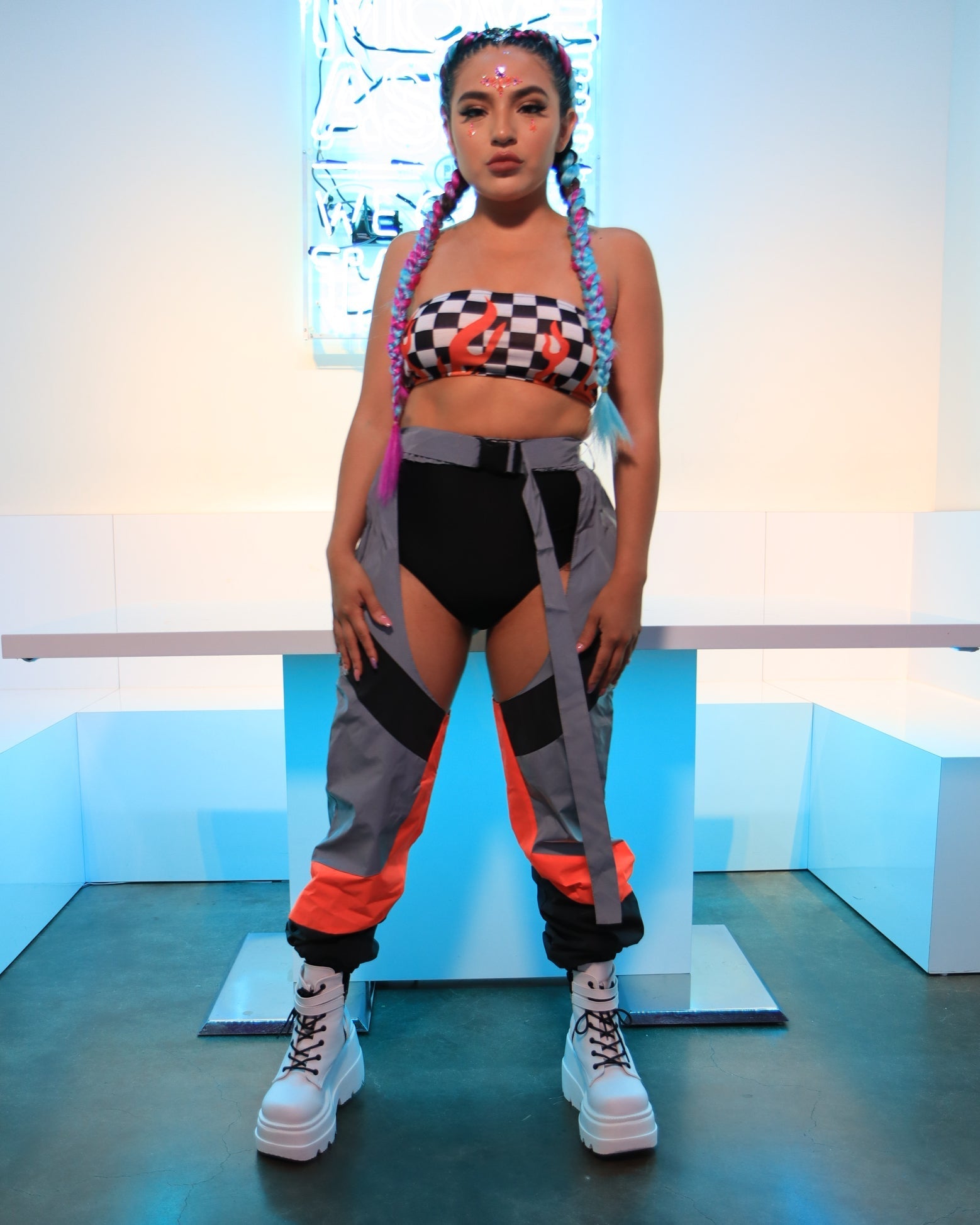Trip the Light Orange Reflective Chaps