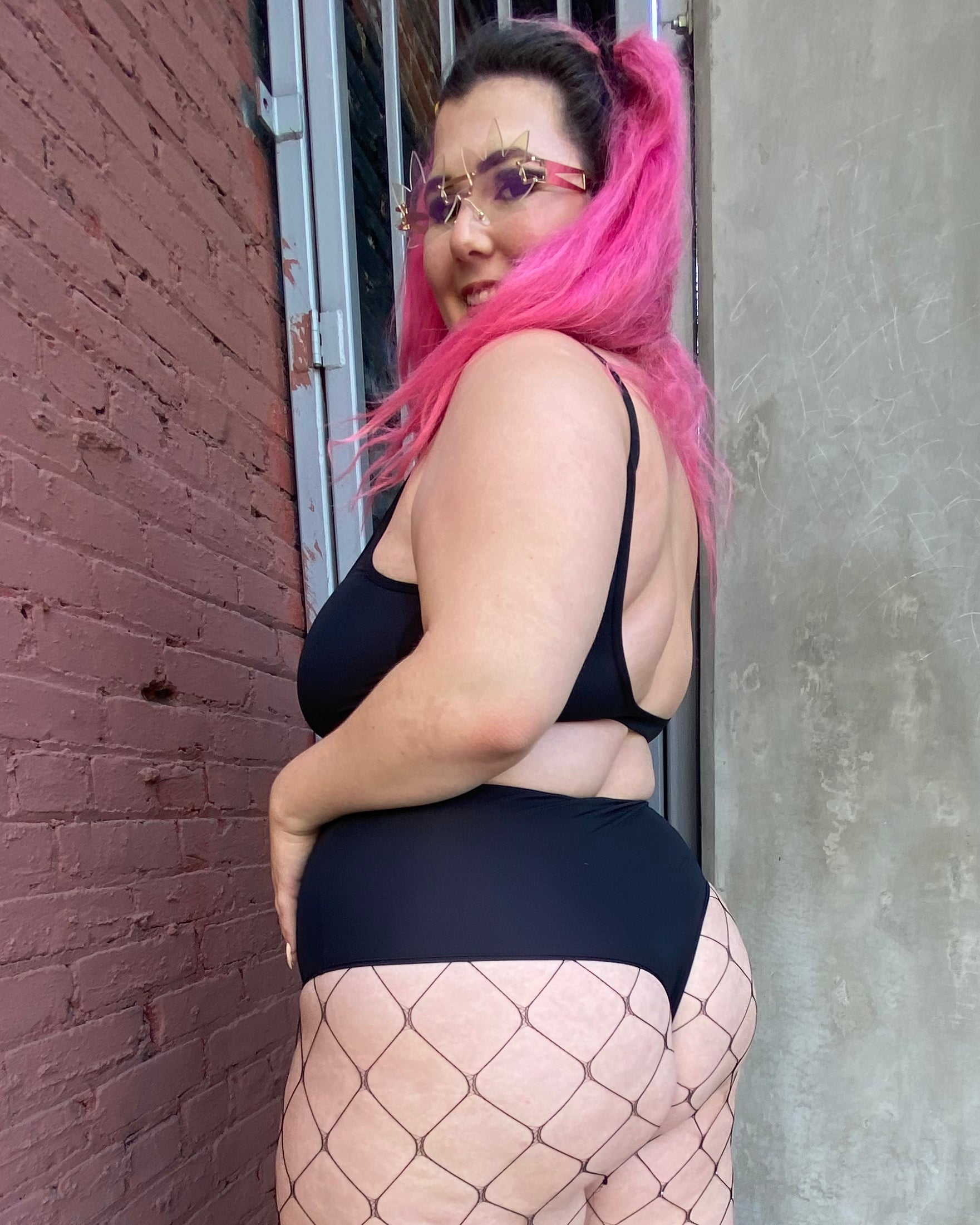 Black High Waist Cheeky Bottoms