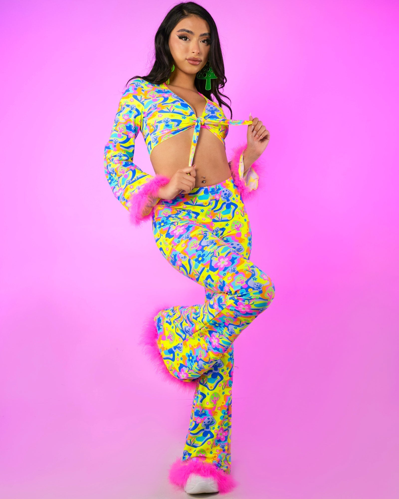 Psychedelic Psilocybin Flare Pants