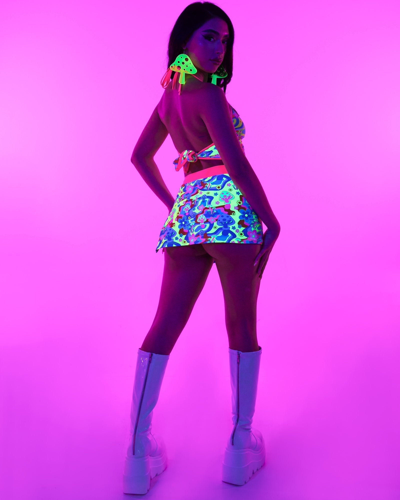 Psychedelic Psilocybin O-Ring Halter Top