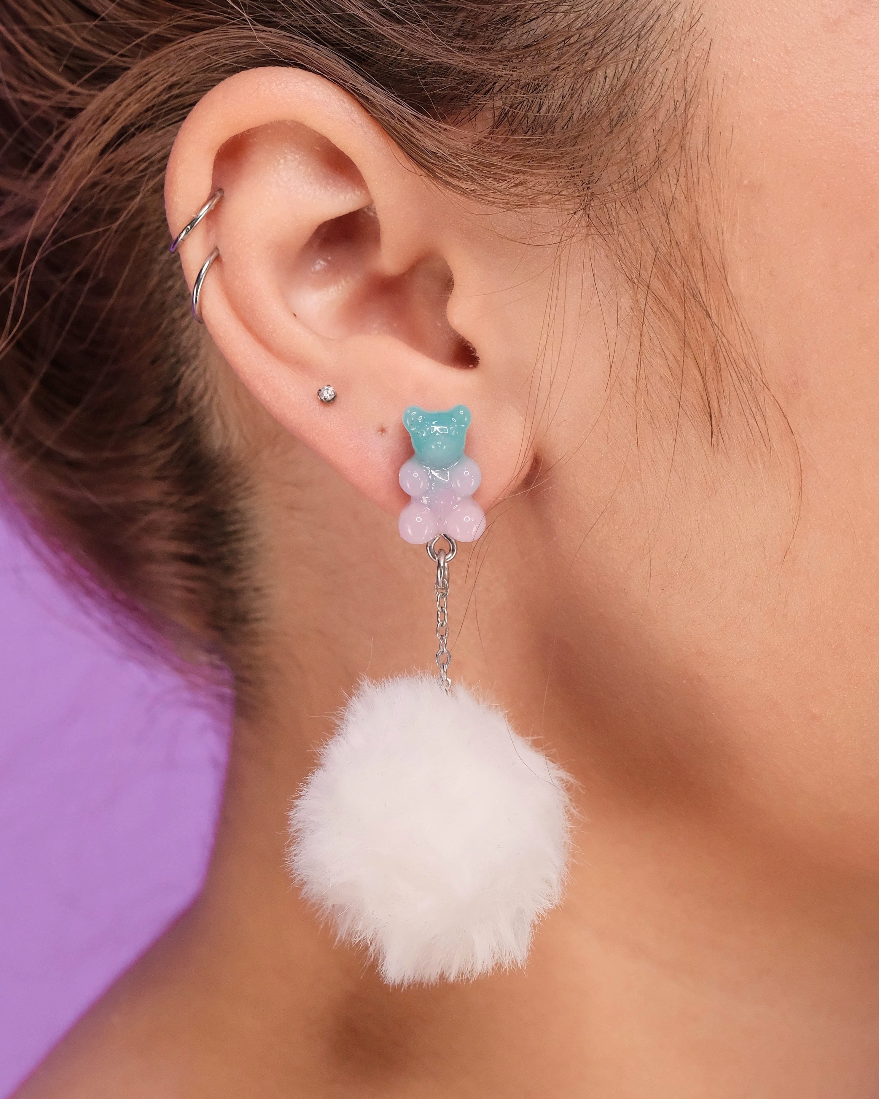 Your Teddy Gummy Bear Plush Earrings