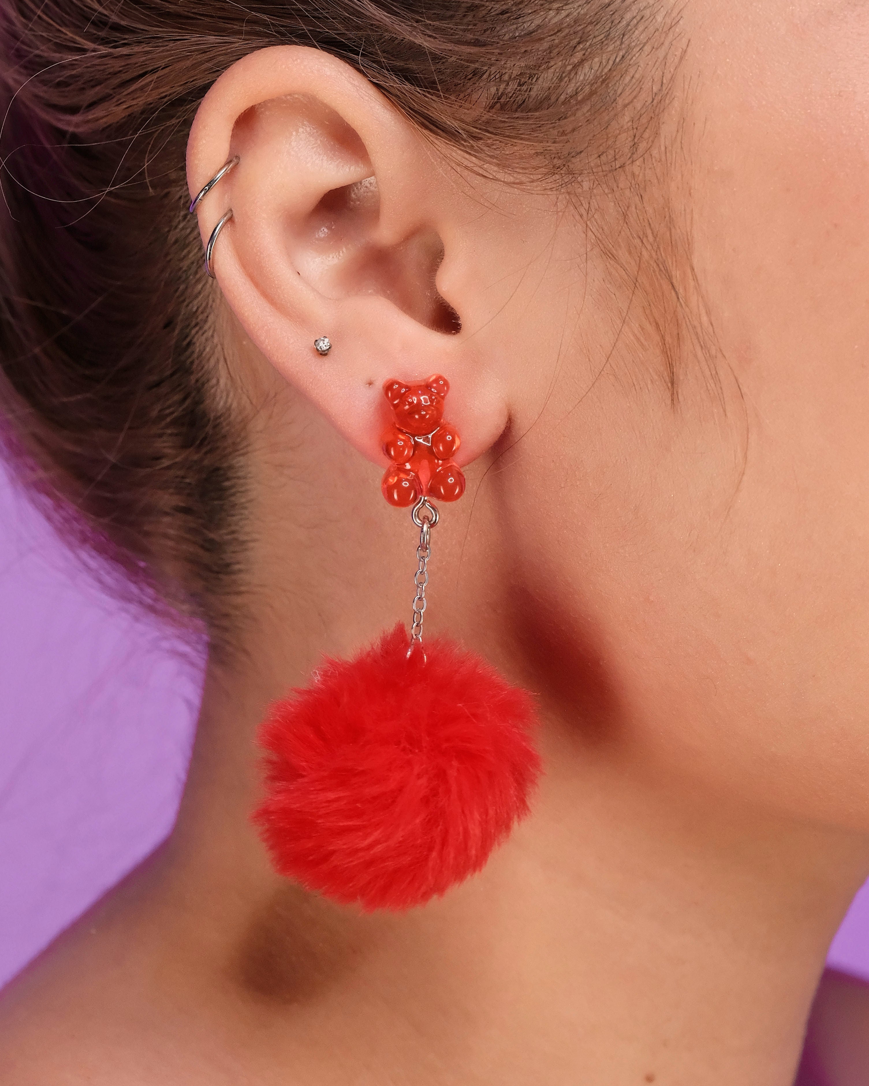 Your Teddy Gummy Bear Plush Earrings
