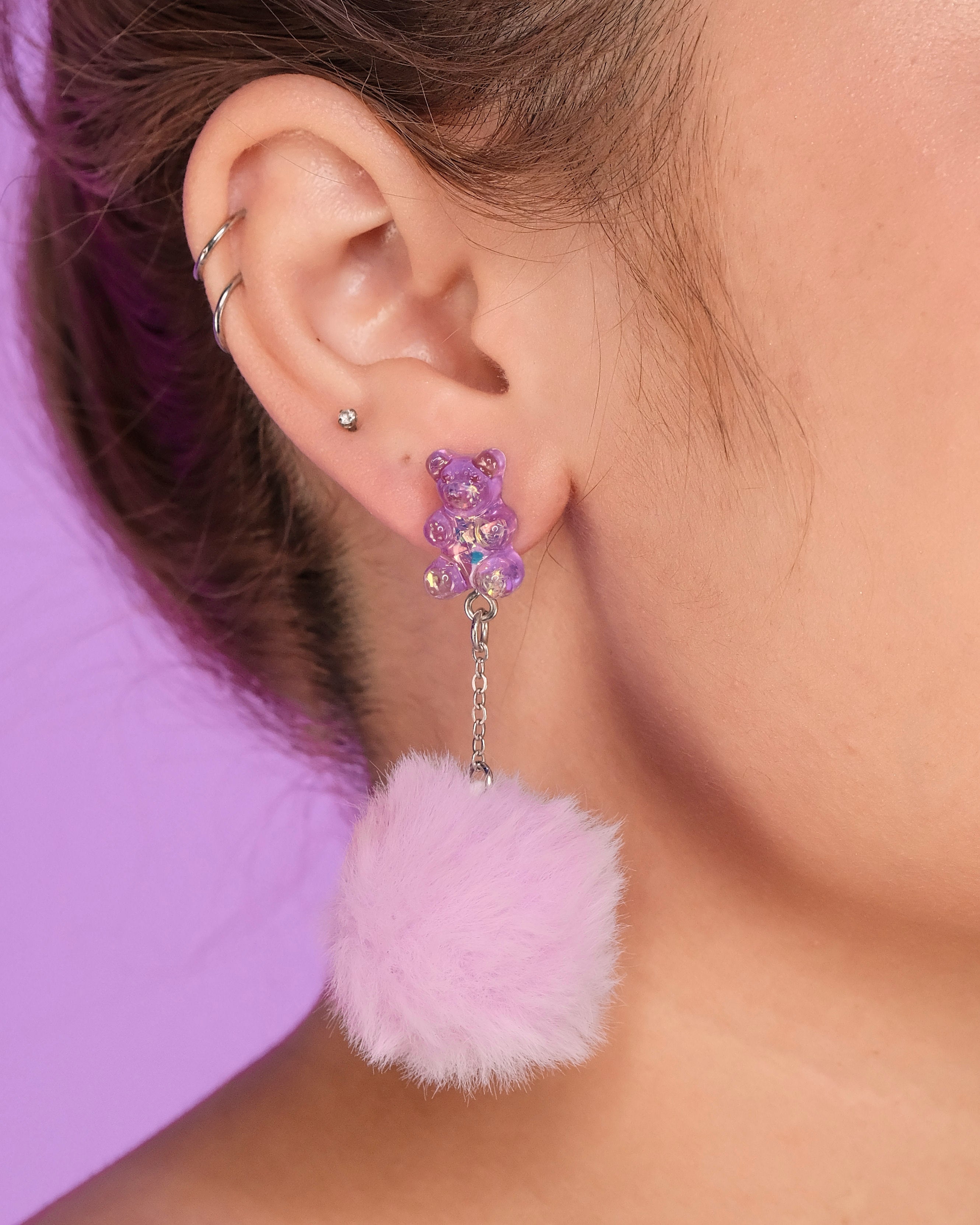 Your Teddy Gummy Bear Plush Earrings