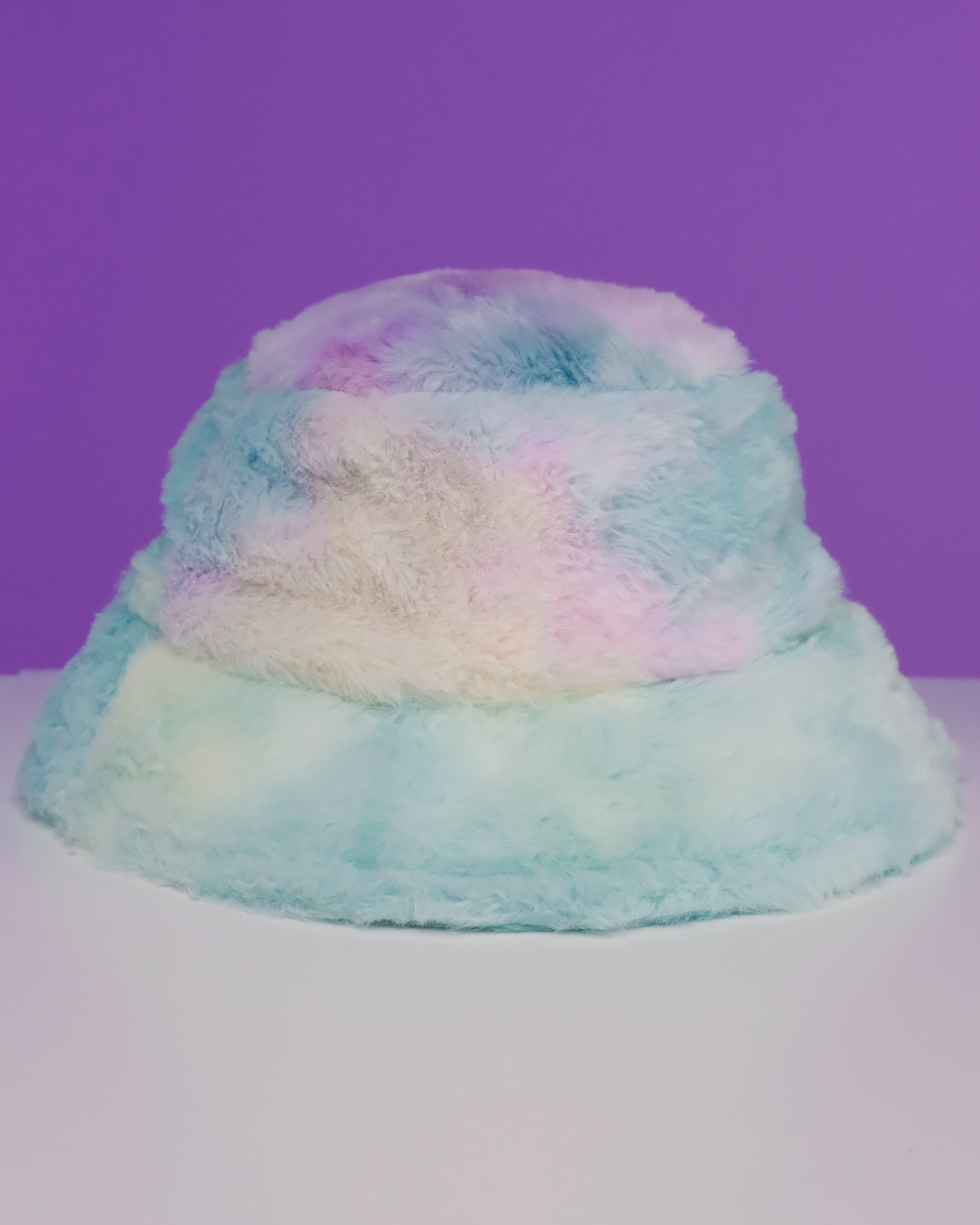 Tie Dye Plush Furry Bucket Hat