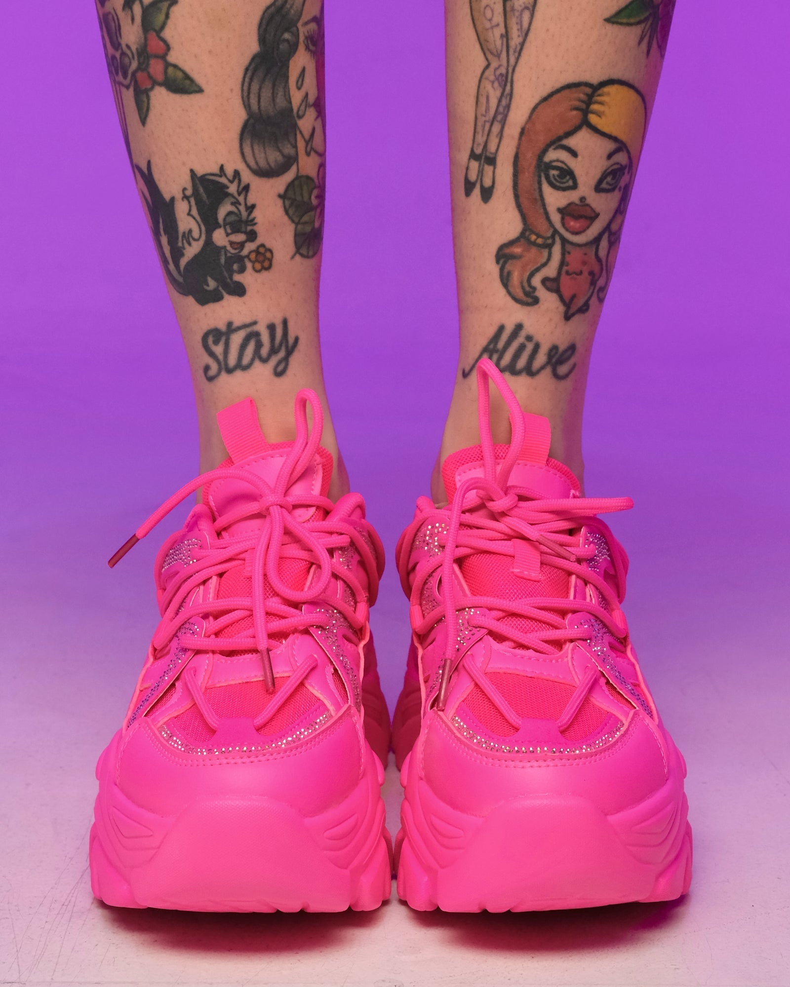 Hot Pink Steppin' Out Sneakers