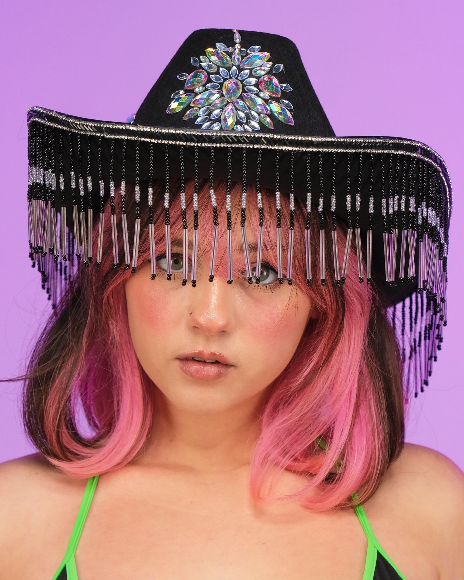Night Rider Fringe Cowboy Hat