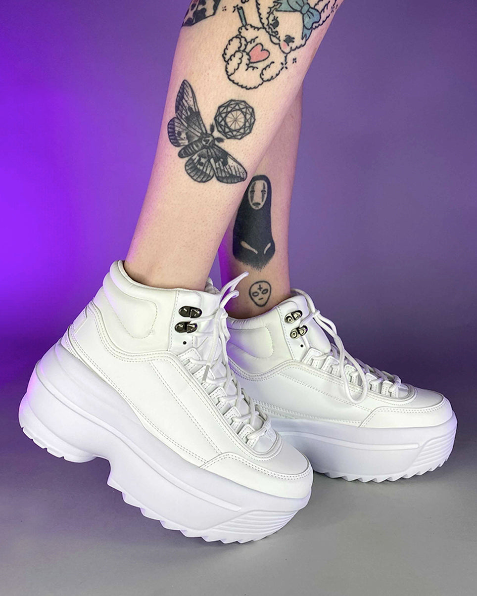 White High Livin' Women's Hi Top Sneakers