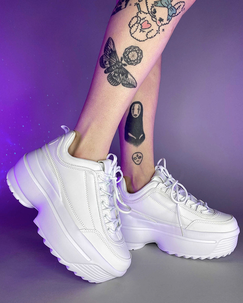 White Walkin' On A Dream Women's Chunky Sneakers