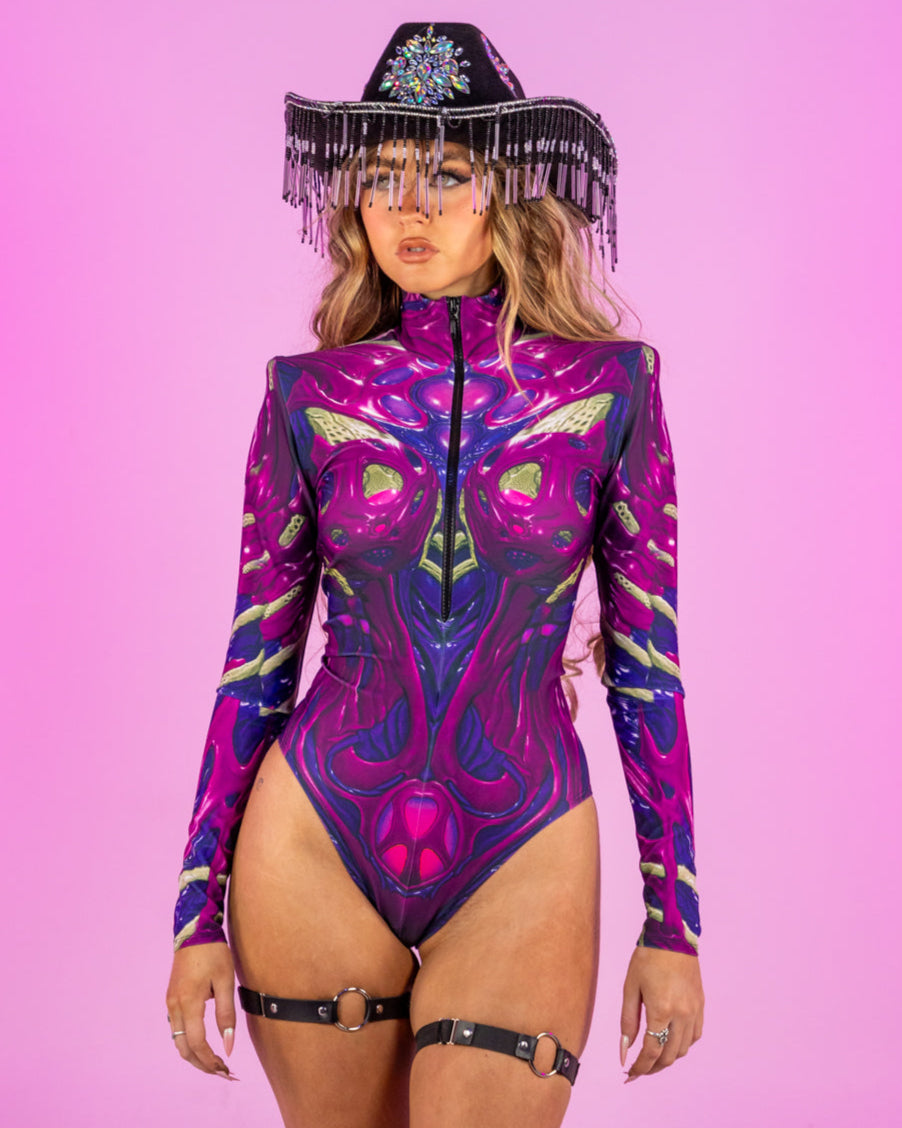 Badinka Axion Purple Serious Bodysuit
