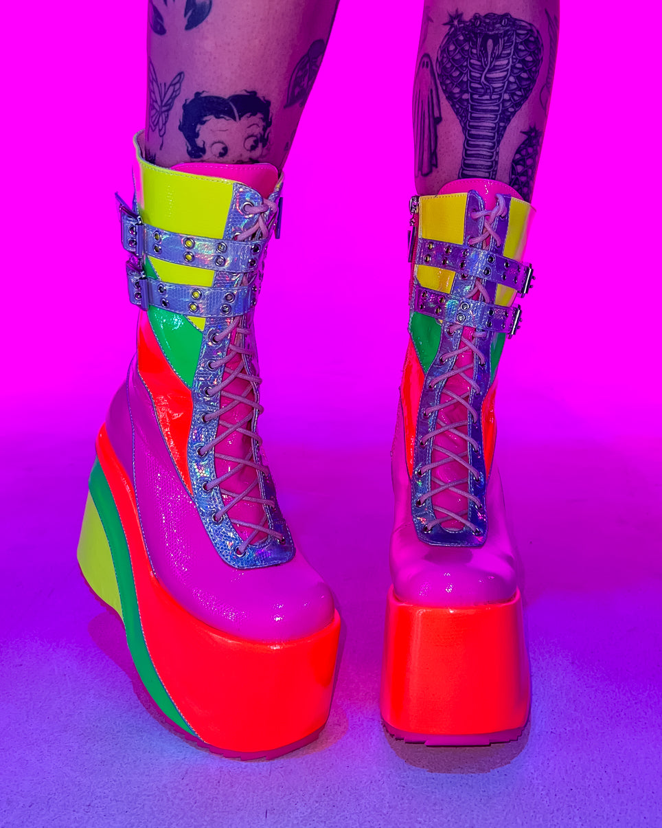Neon Lites Platform Boots