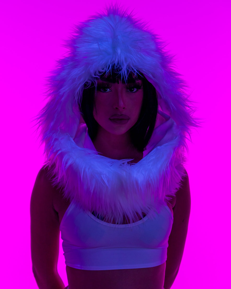 White Light Up LED Unisex Infinity Hoodie