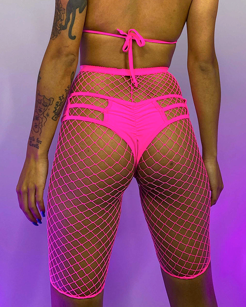 Fishnet Biker Shorts