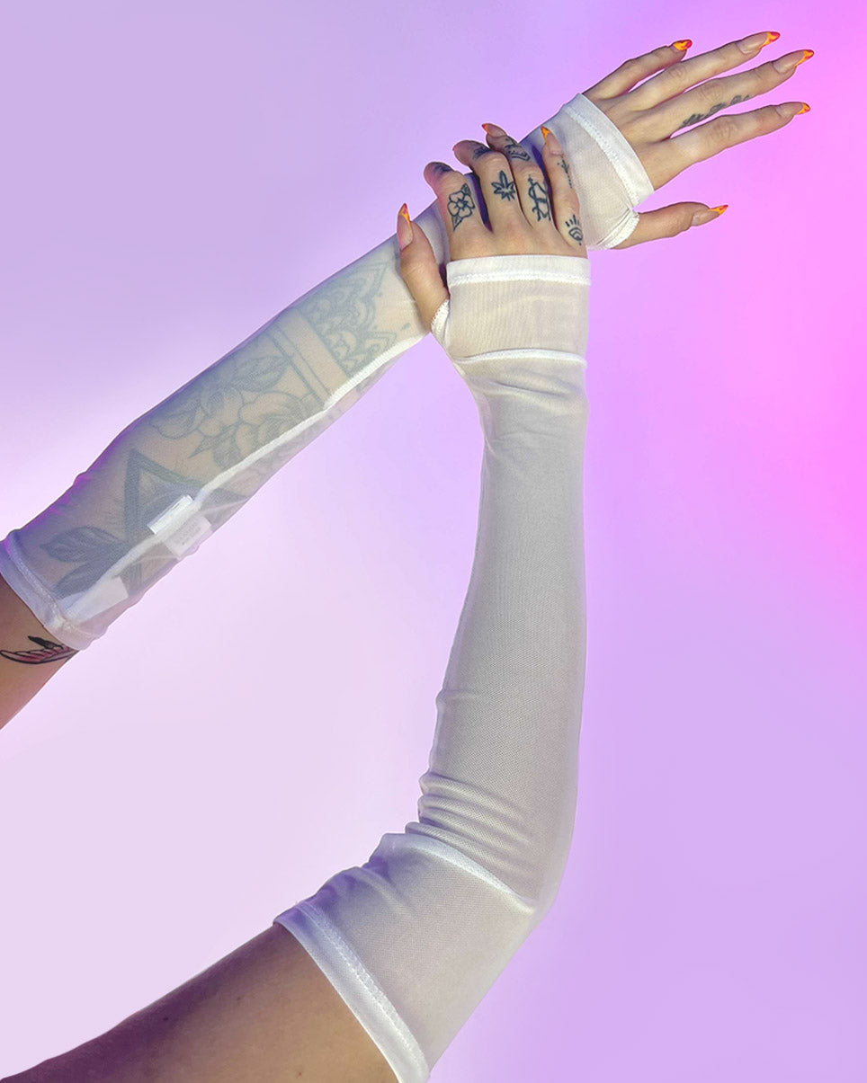 Y2K Doll Sheer Arm Sleeves