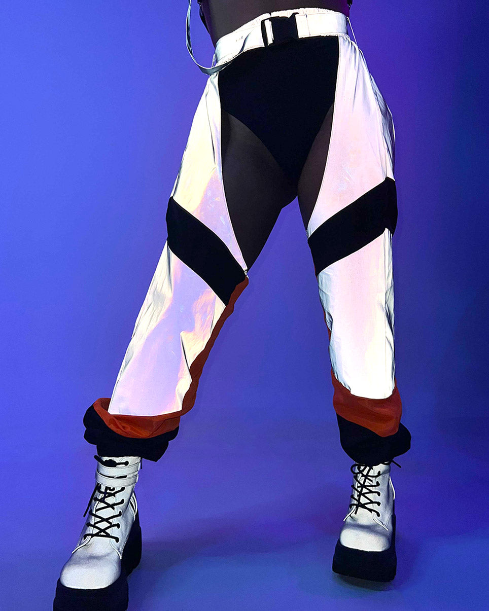 Trip the Light Orange Reflective Chaps