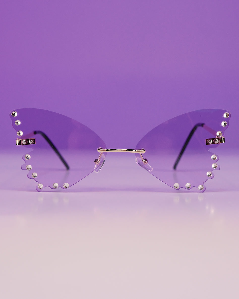Diamond Butterflies Color Sunglasses