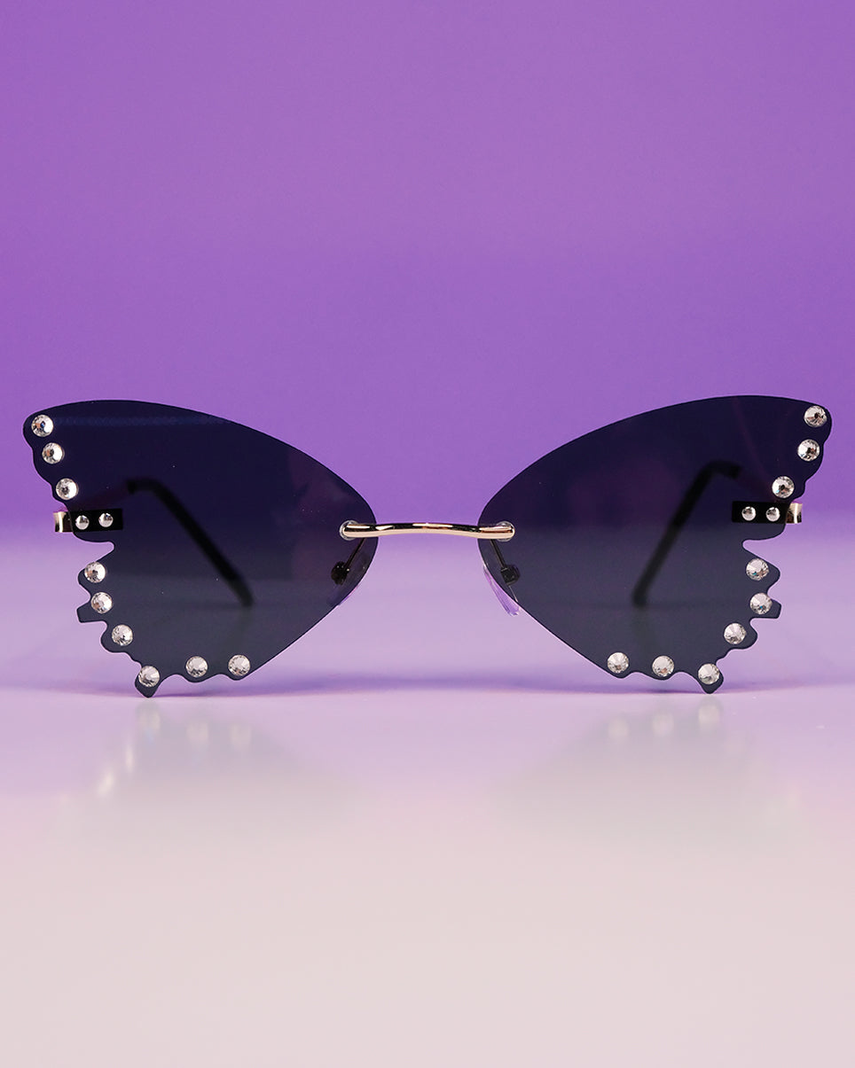 Diamond Butterflies Color Sunglasses
