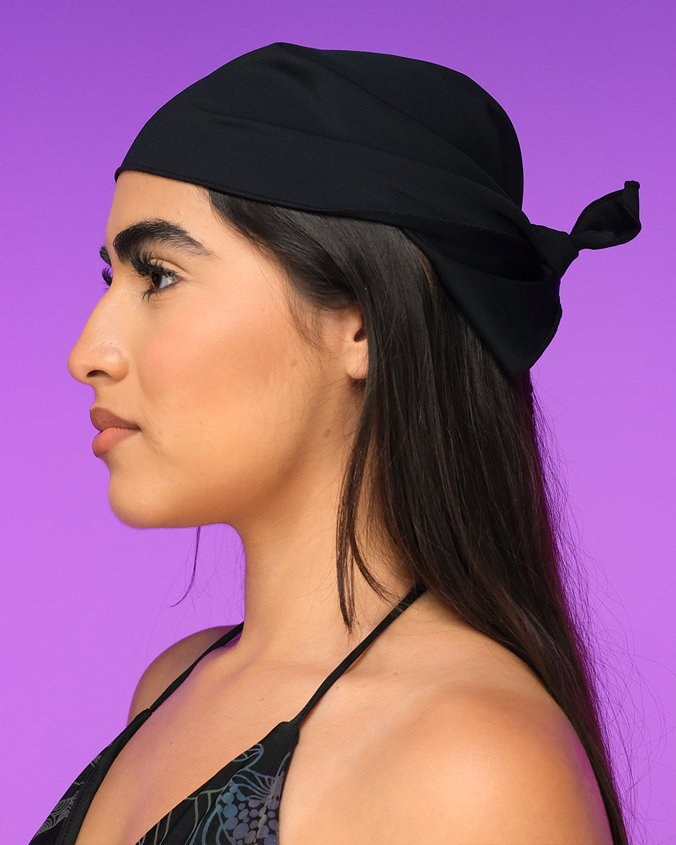 Plain Black Triangle Bandanna Mask