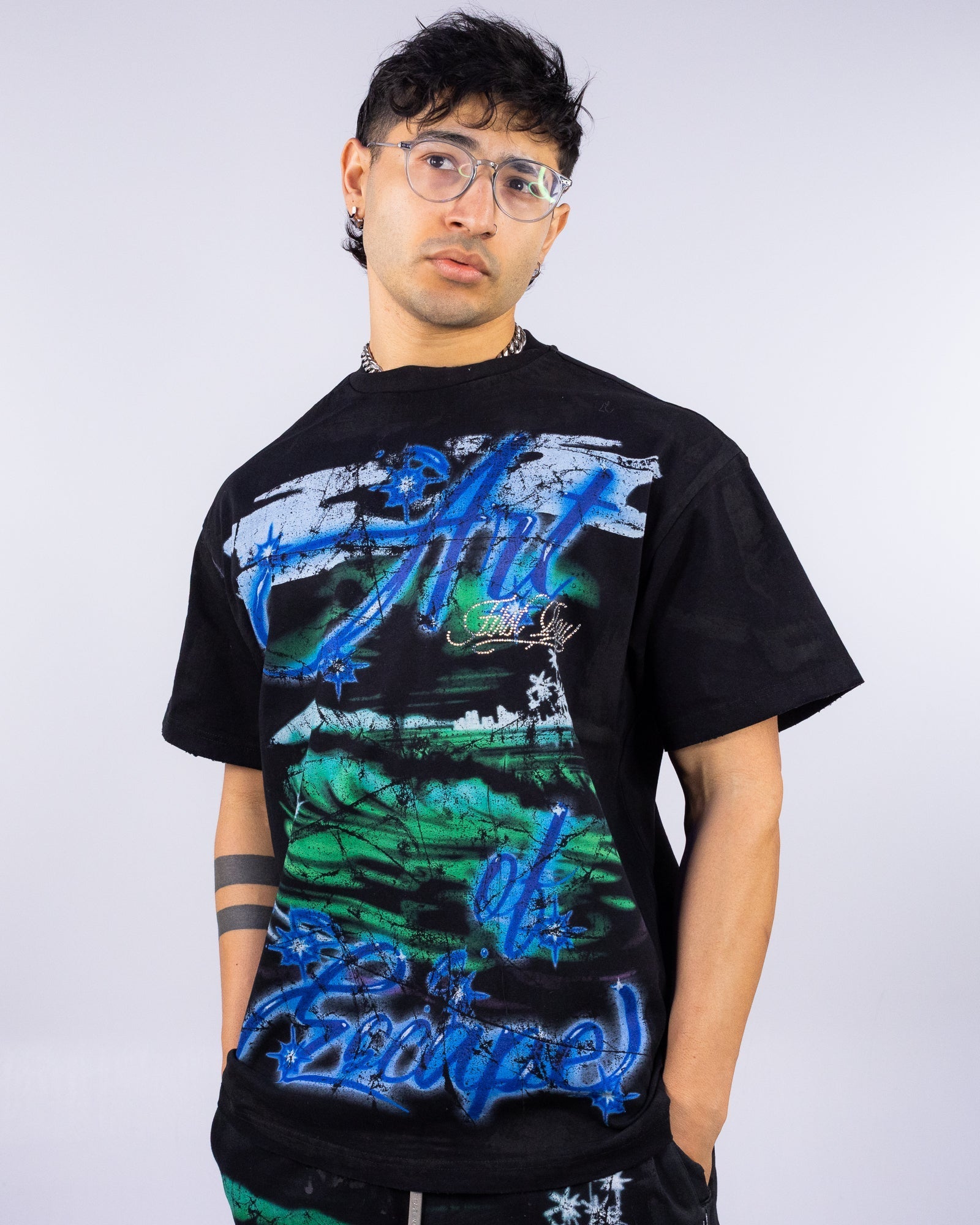 Art Of Escape Men's Black Washed Tee