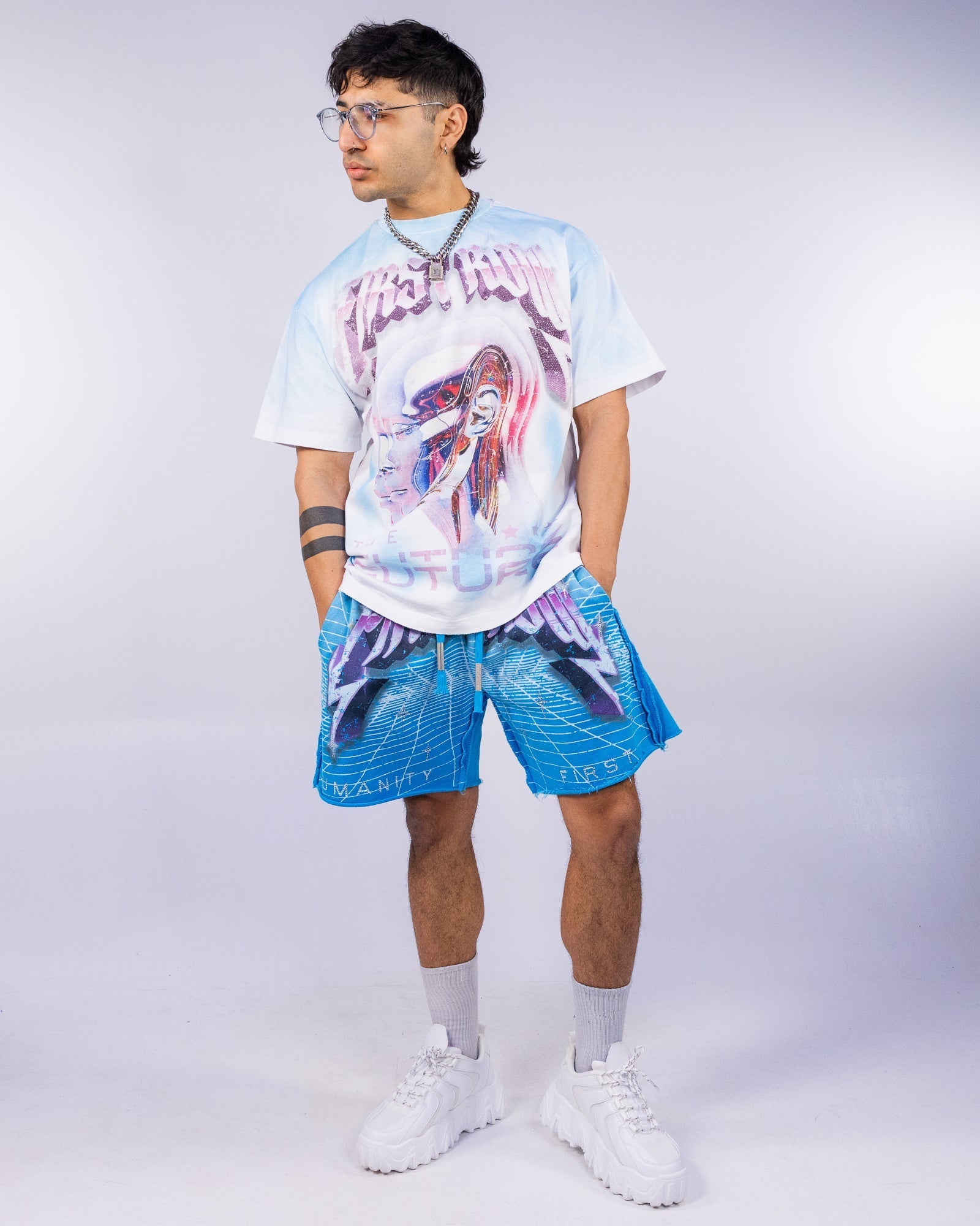 Future Humanity Men's Tie-Dye Washed Tee