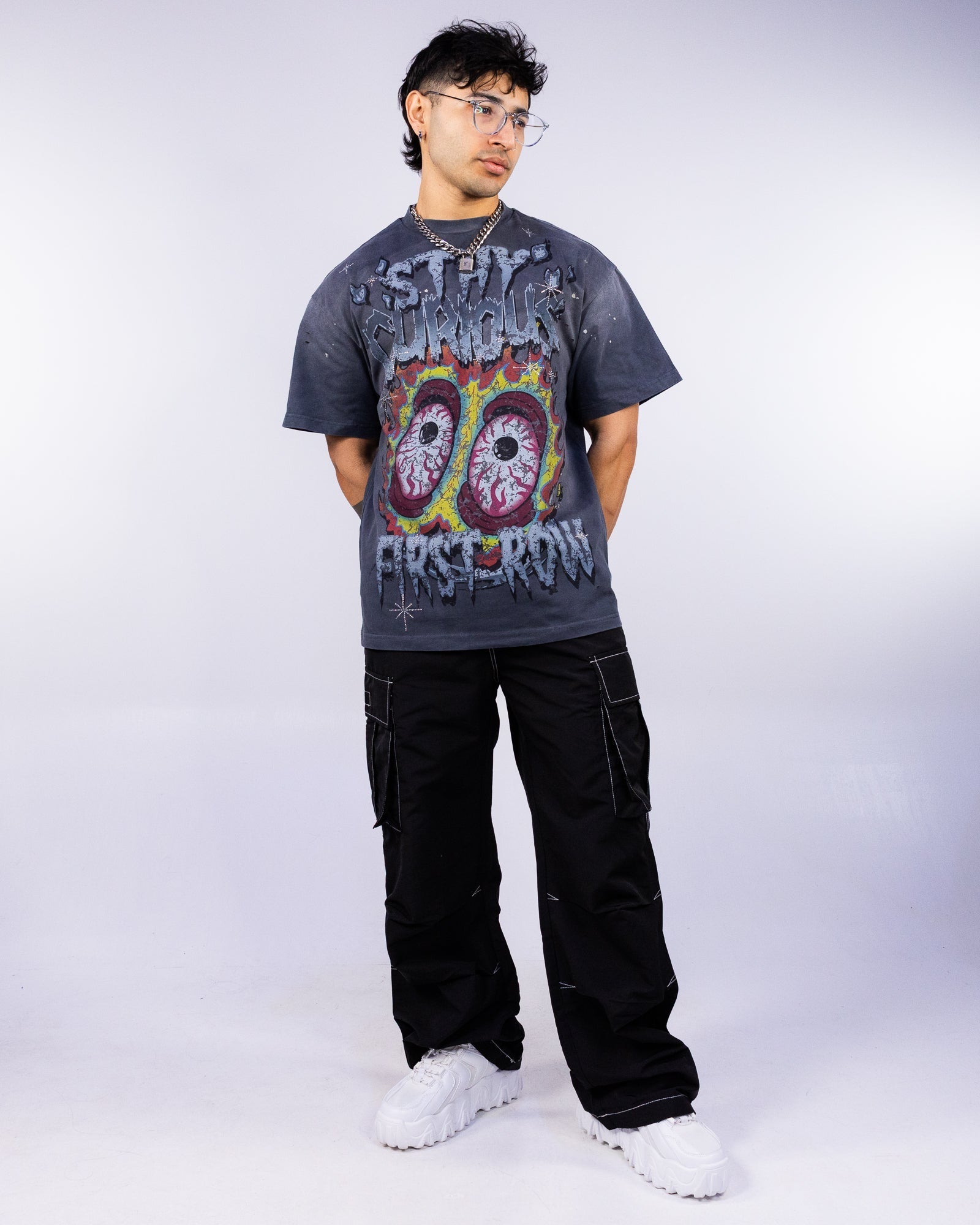 Bloodshot Stay Curious Men's Gray Washed Tee