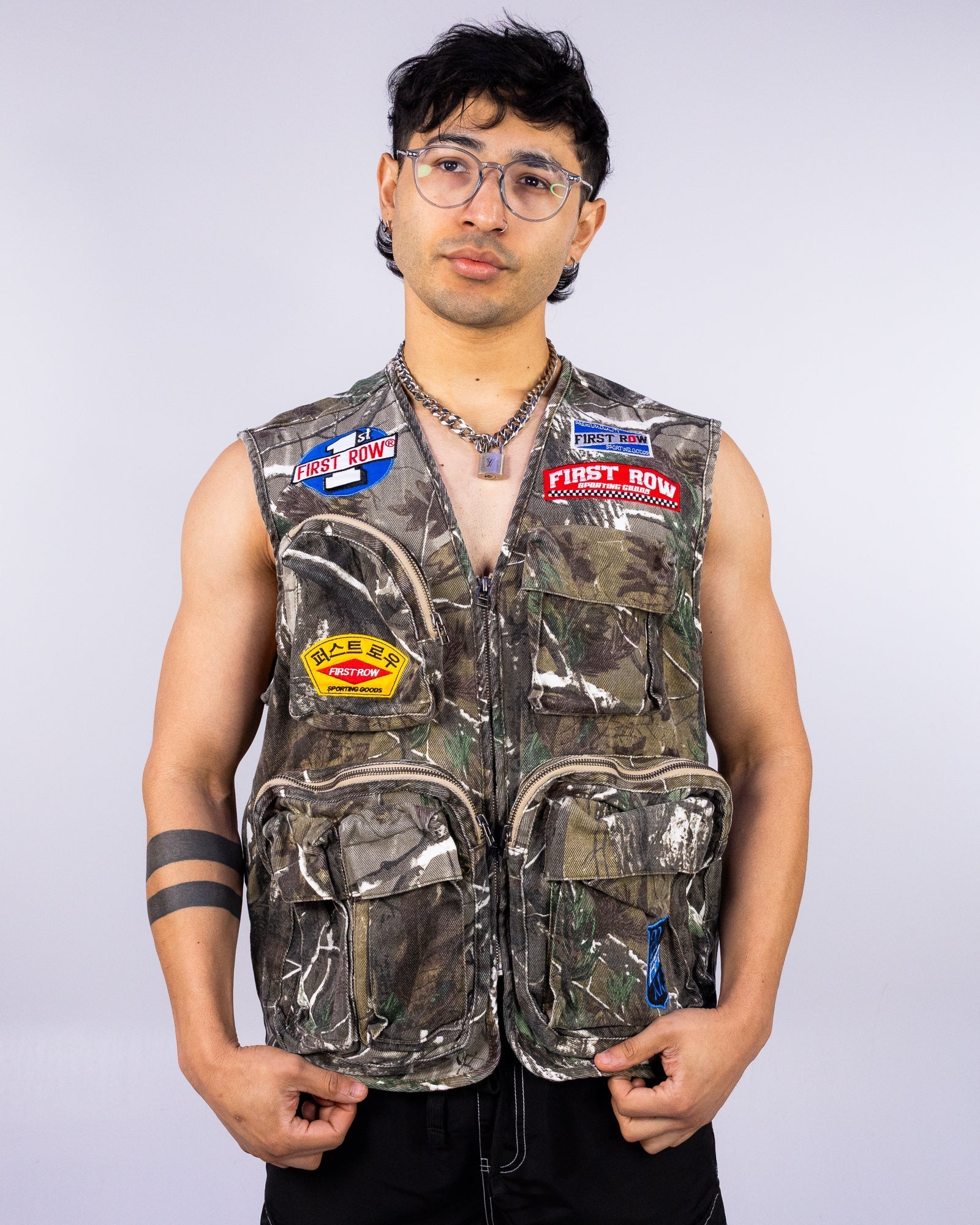 Patches Men's Camo Cargo Vest