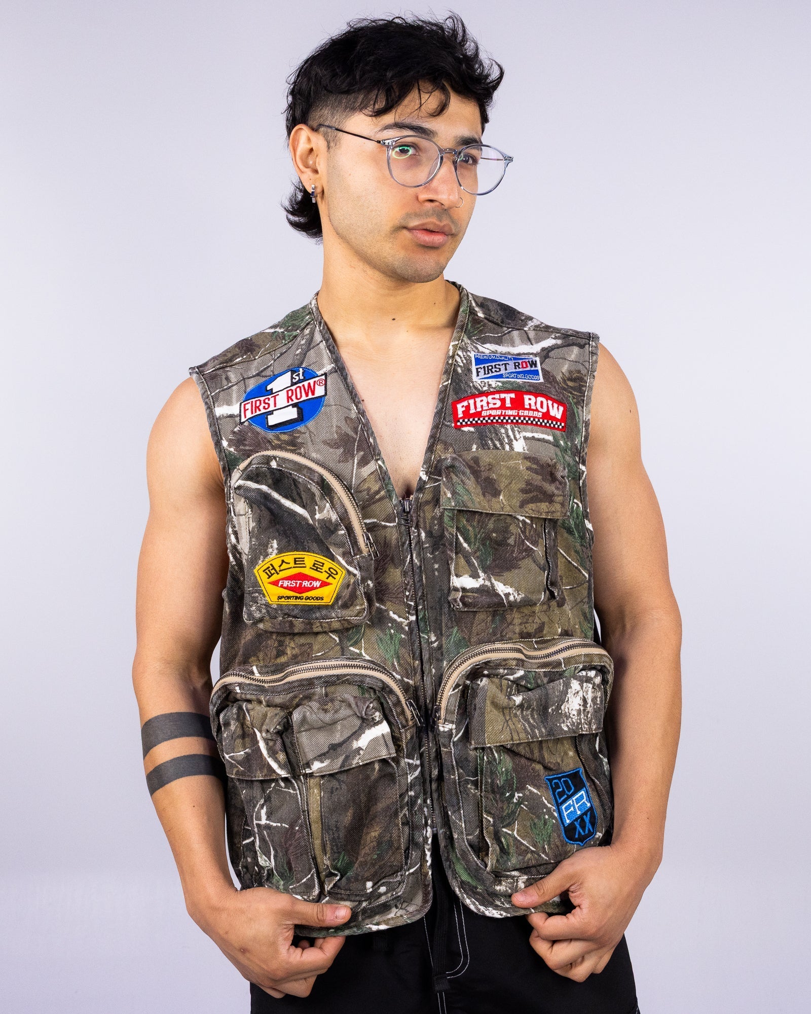Patches Men's Camo Cargo Vest